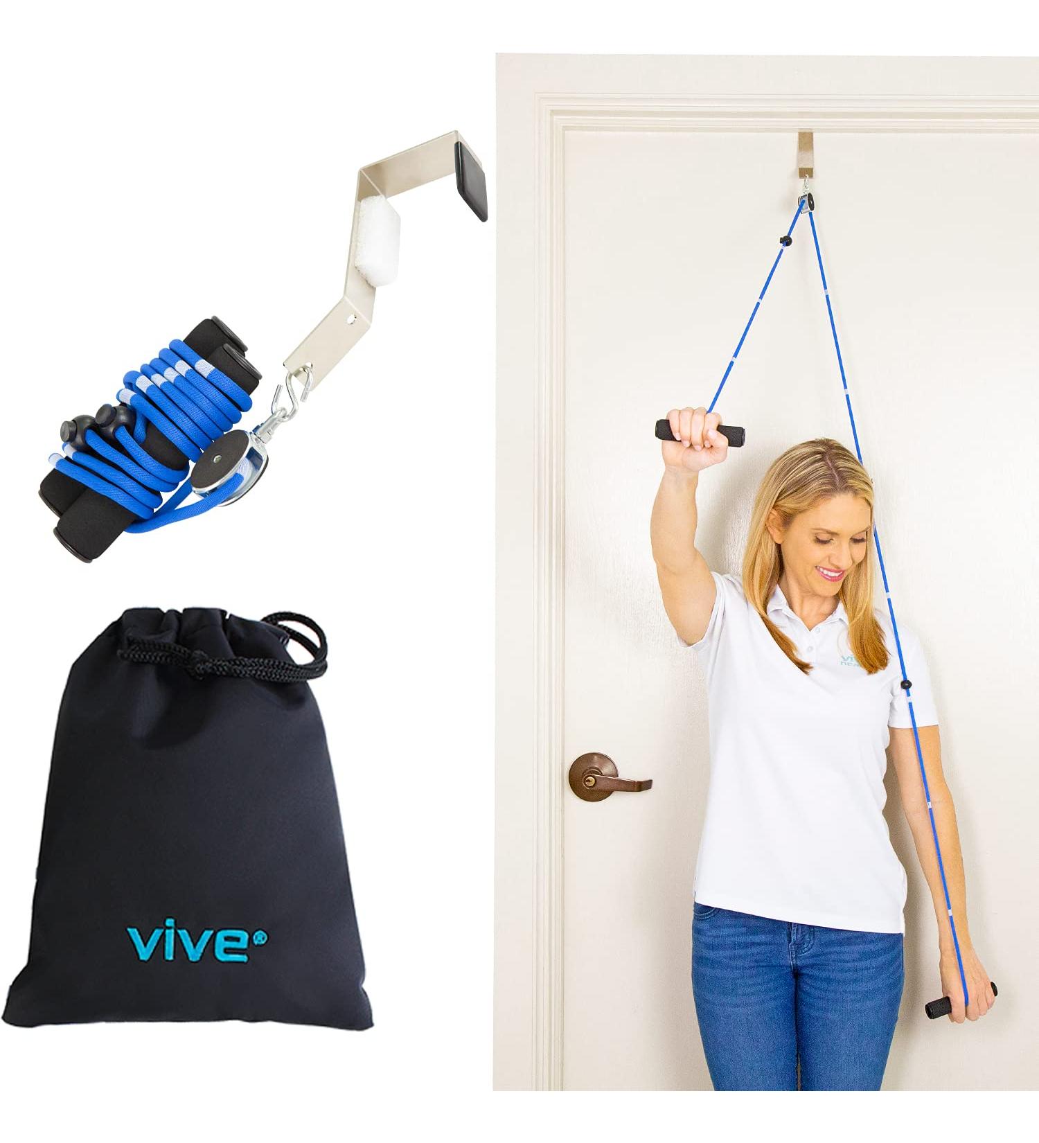 Vive Shoulder Pulley - Over Door Rehab Exerciser for Rotator Cuff Recovery | Effective Rotator Cuff Rehab Tool - Buy Online on GoSupps.com