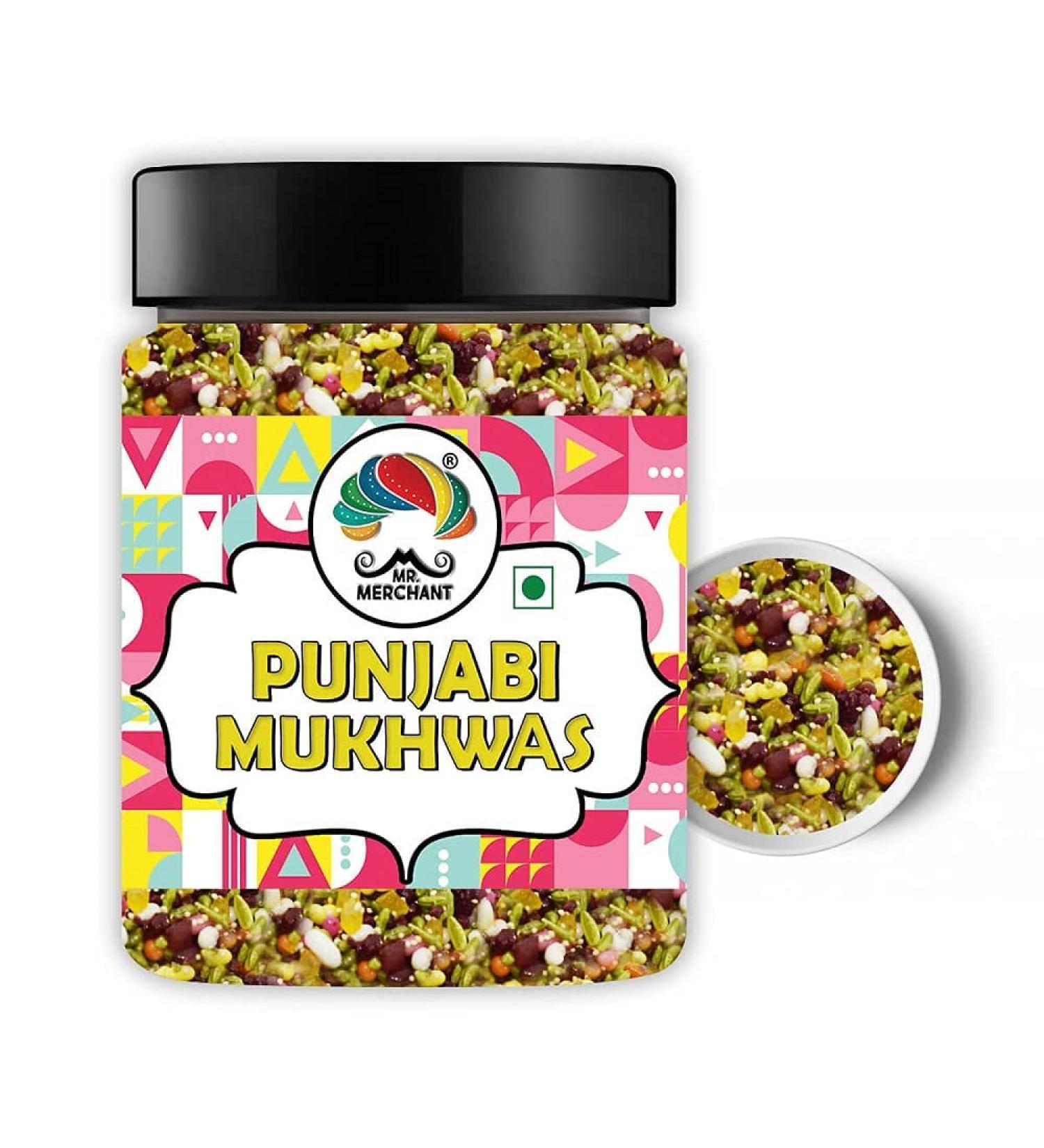 Mr. Merchant Punjabi Mukhwas Traditional Mouth Freshener Mukhwas Mix (Pack of 1 (300gm Jar Pack))_Packing May Vary