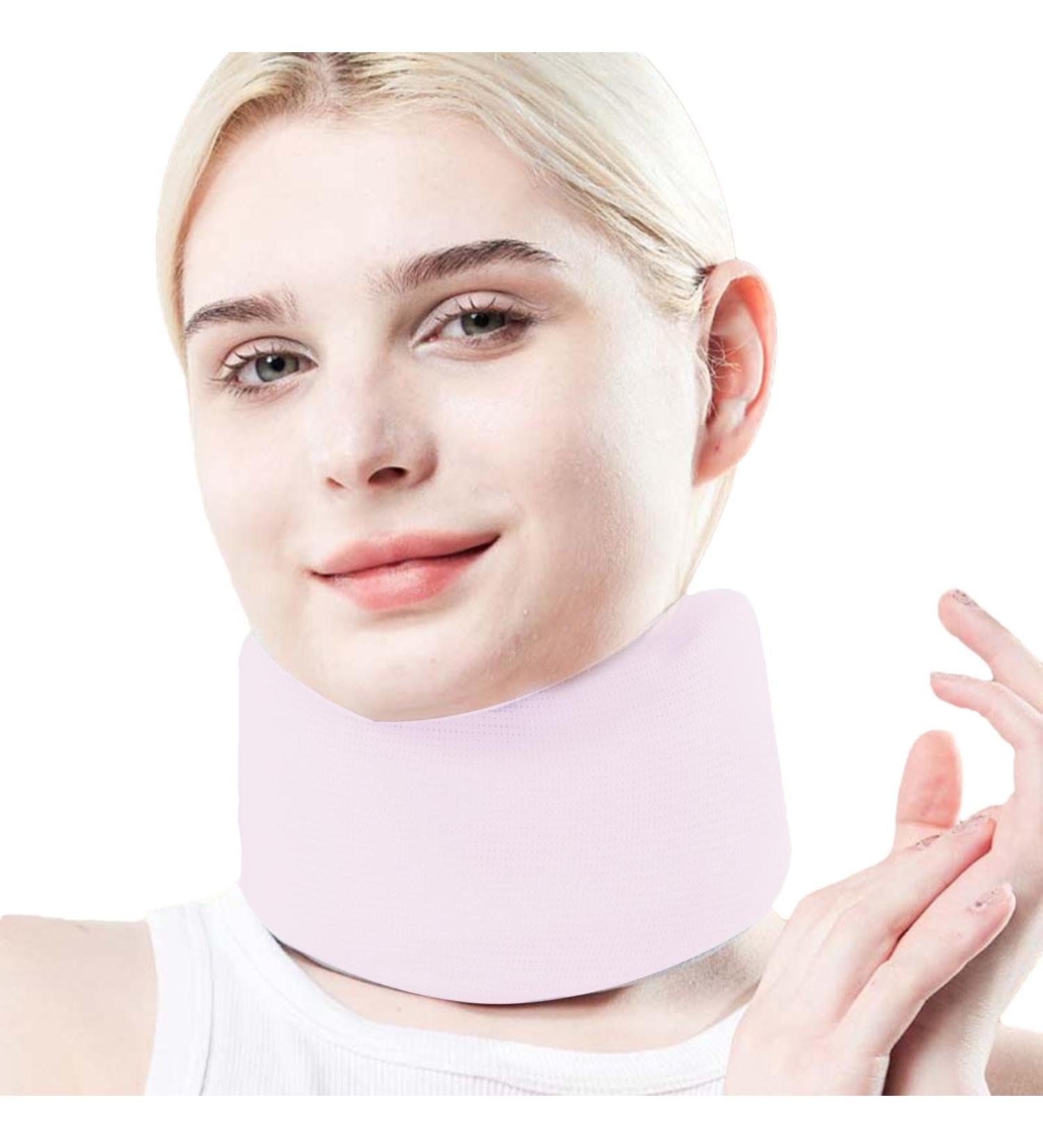 Neck Brace - Adjustable Foam Soft Wraps Soft Neck Support Brace for Sleeping Aligns & Stabilizes Vertebrae Ensures Stability for Women & Men Pink M - Buy Online on GoSupps.com