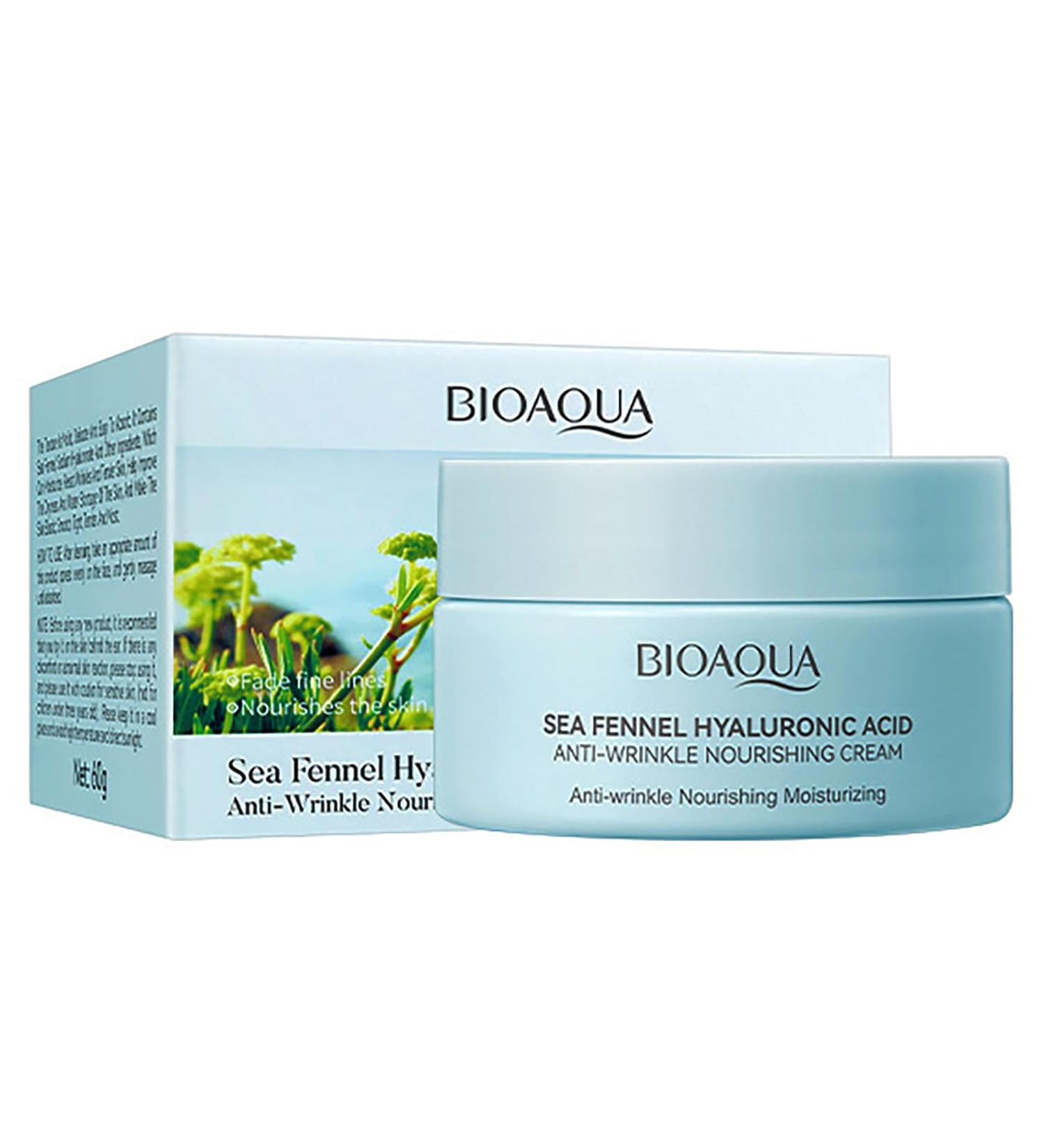 BIOAQUA Sea Fennel Hyaluronic Acid Face Cream 60g - Anti-Wrinkle Moisturizer | Nourishing Skincare for All Skin Types - International Shipping Available - Buy Online on GoSupps.com