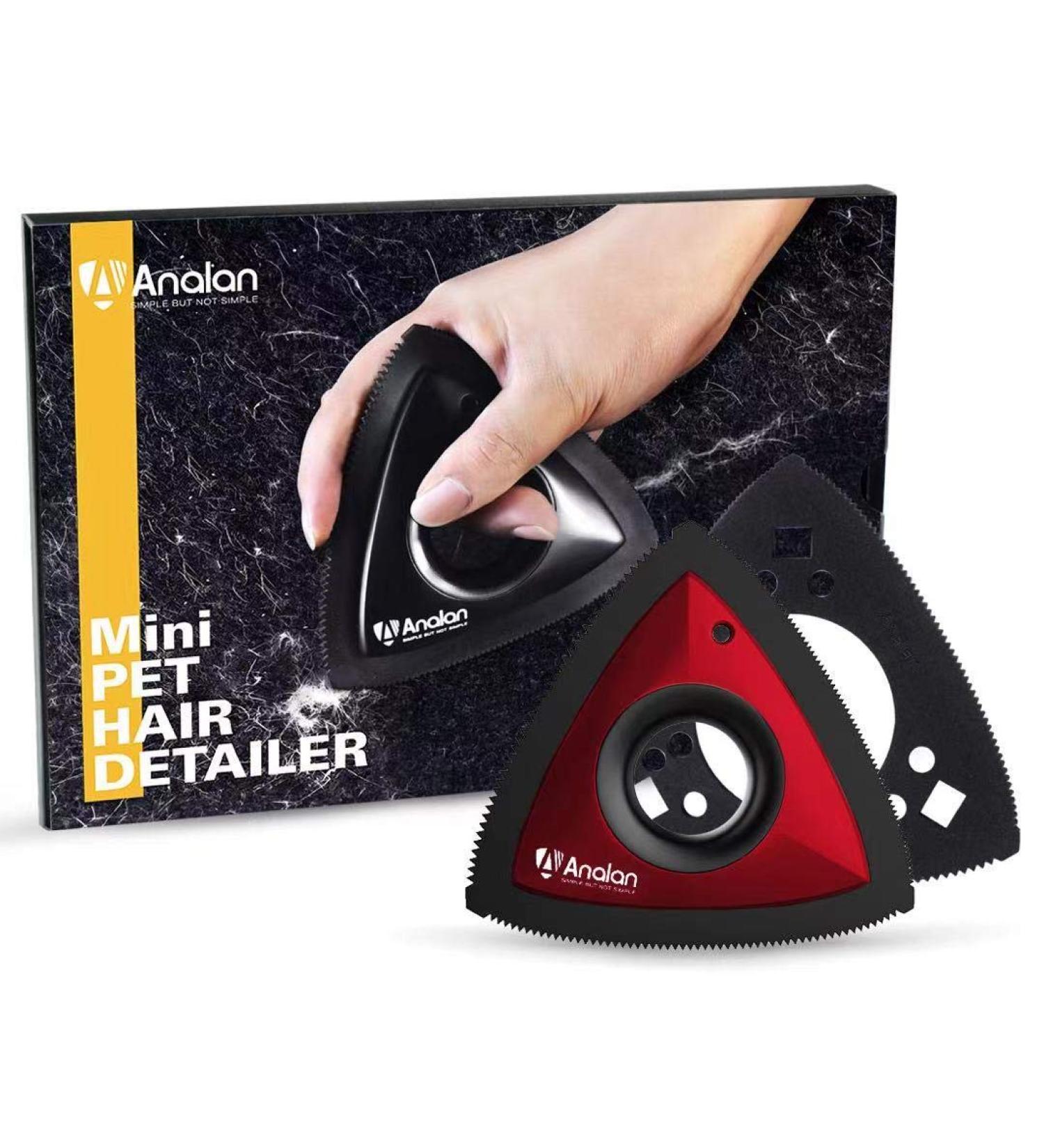 Analan Animal Hair Remover Brush - Ultimate Pet Hair Removal for Carpets Furniture Clothes & More (Includes Extra Blade) - Red - Buy Online on GoSupps.com