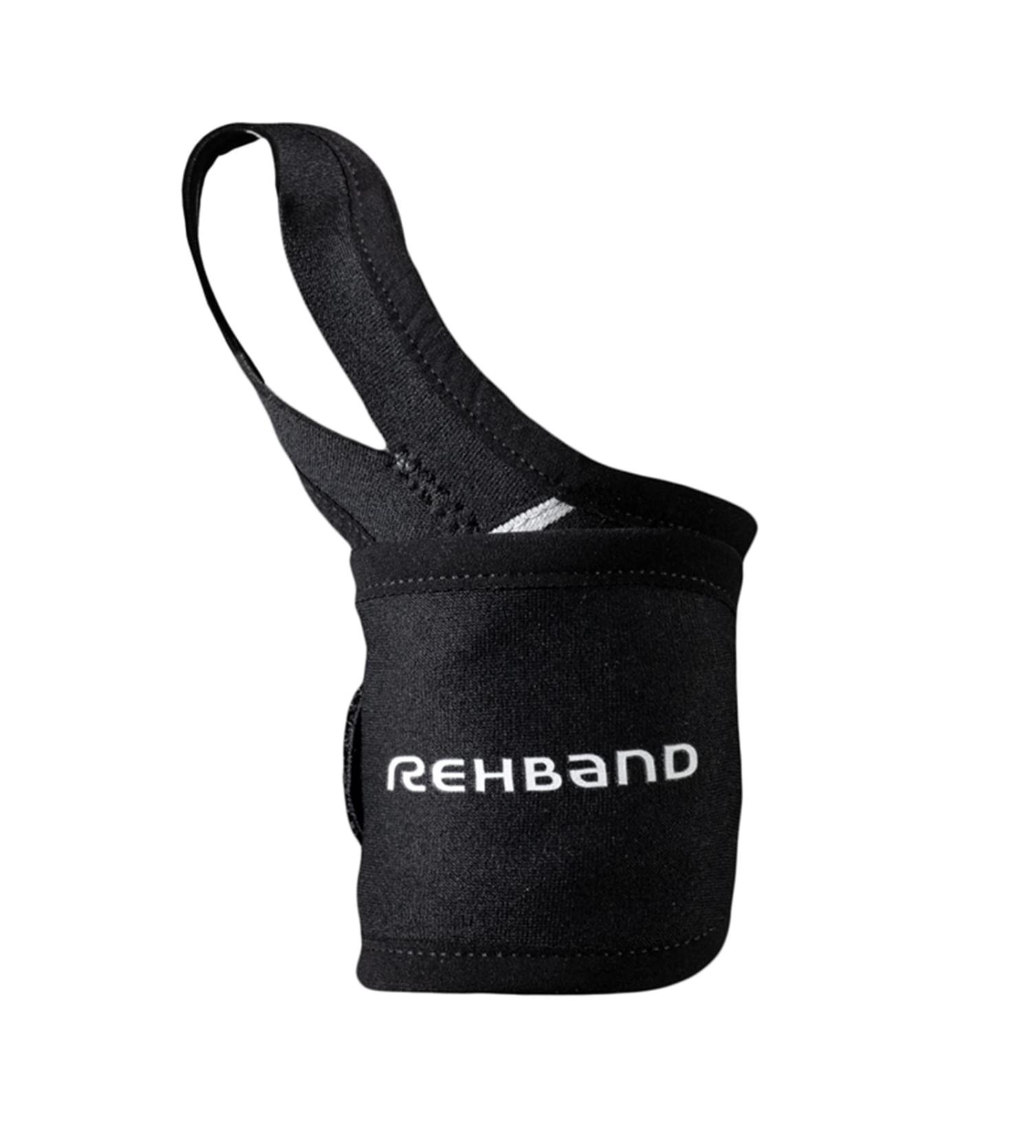 Rehband Wrist Thumb Support - Neoprene Wrap for Sports & Work | Universal Size Black | Stabilization for Powerlifting Men & Women - Buy Online on GoSupps.com