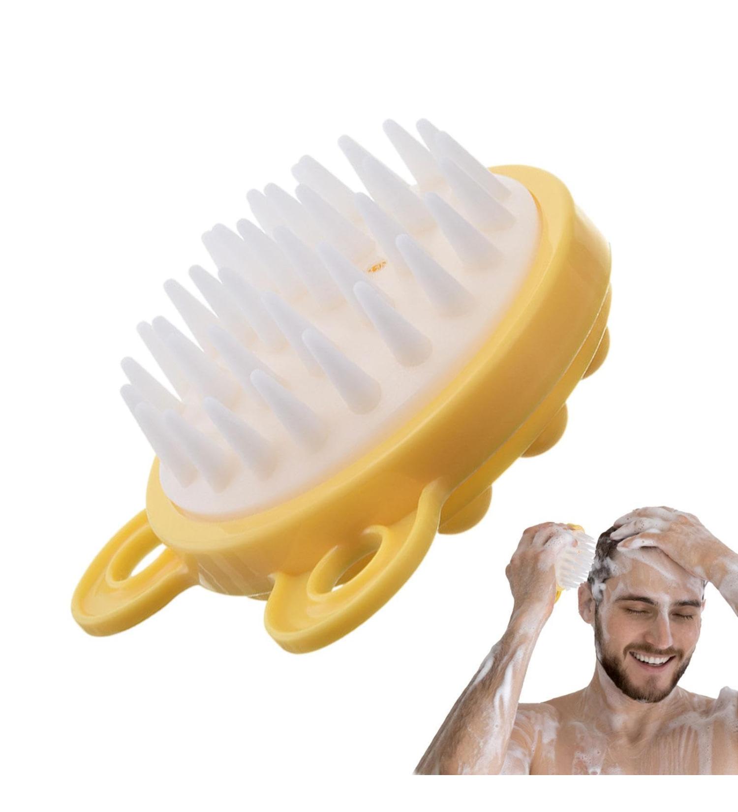 Shop Premium Silicone Hair Scrubber & Shampoo Brush for All Ages - Massage Scalp Device for Men Women & Kids - Buy Online on GoSupps.com