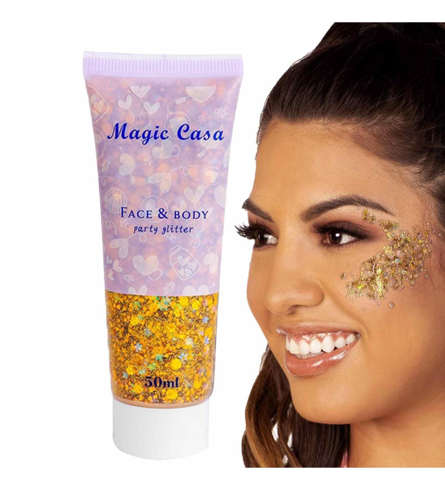 Hair Gel Body Gel Face Gel for Body and Face Hair Nail Body Gel Sparkling Body Gel for Women Fulenyi Gold 2# - Buy Online on GoSupps.com
