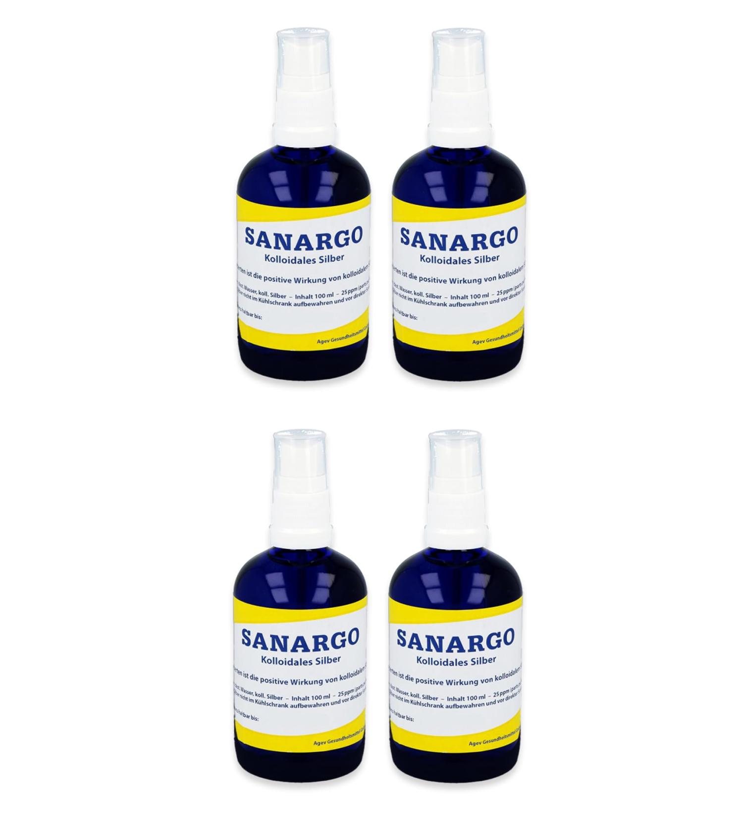 SANARGO: Colloidal Silver 100ml (pack of 4)