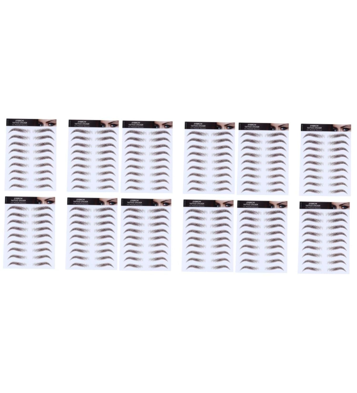 Beavorty 12 Pcs Eyebrow Stickers Tool Waterproof Makeup Imitation Eyebrow Make up Makeup Tools 4d - Buy Online on GoSupps.com