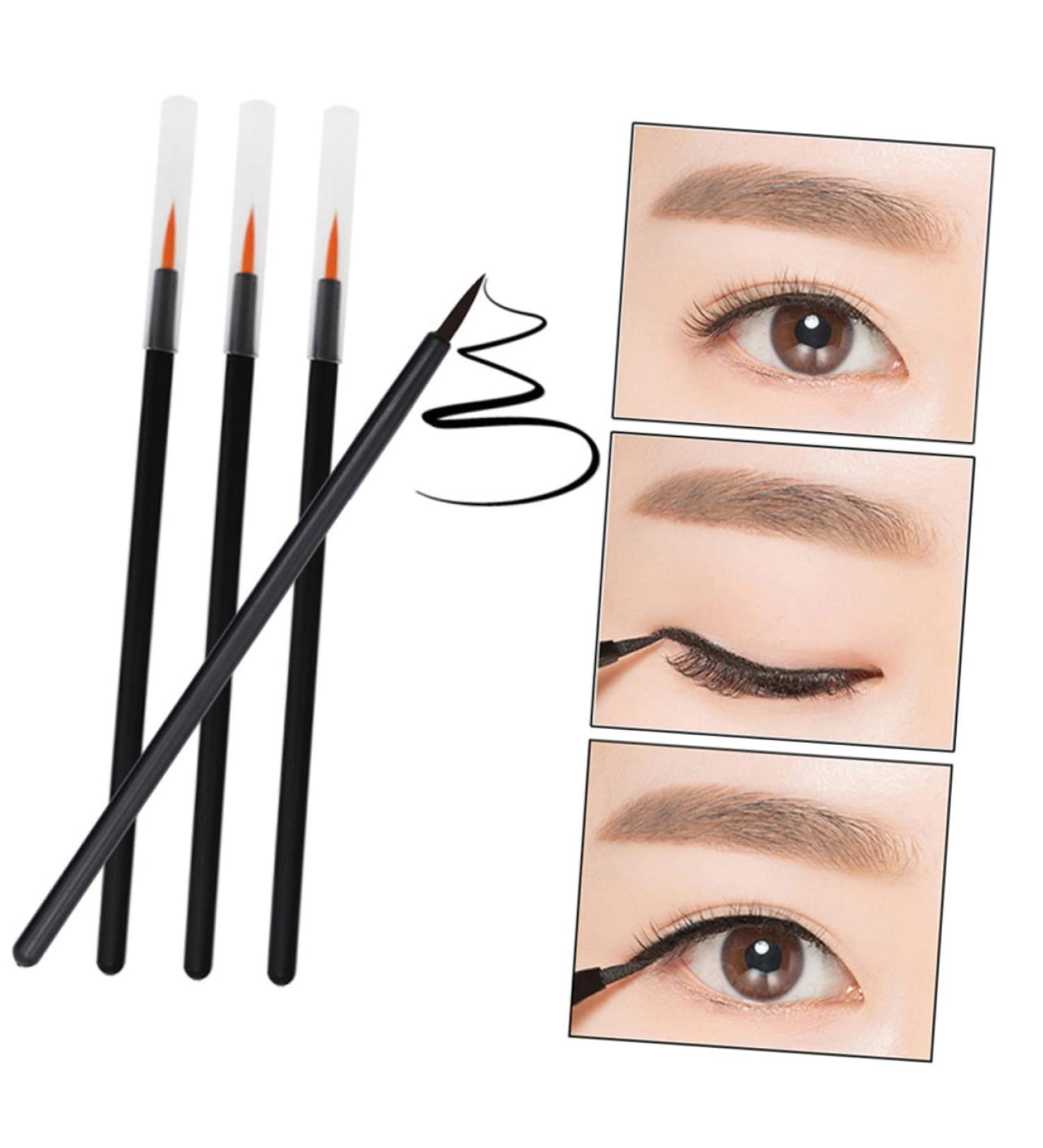FOMIYES 50pcs Disposable Eyeliner Brush Make up for Face Gel Eyeliner Brush Eyeliner Brush Applicator Small Eyeliner Brush Eye Makeup Tool Fine Point Black Miss Fake Eyelashes - Buy Online on GoSupps.com
