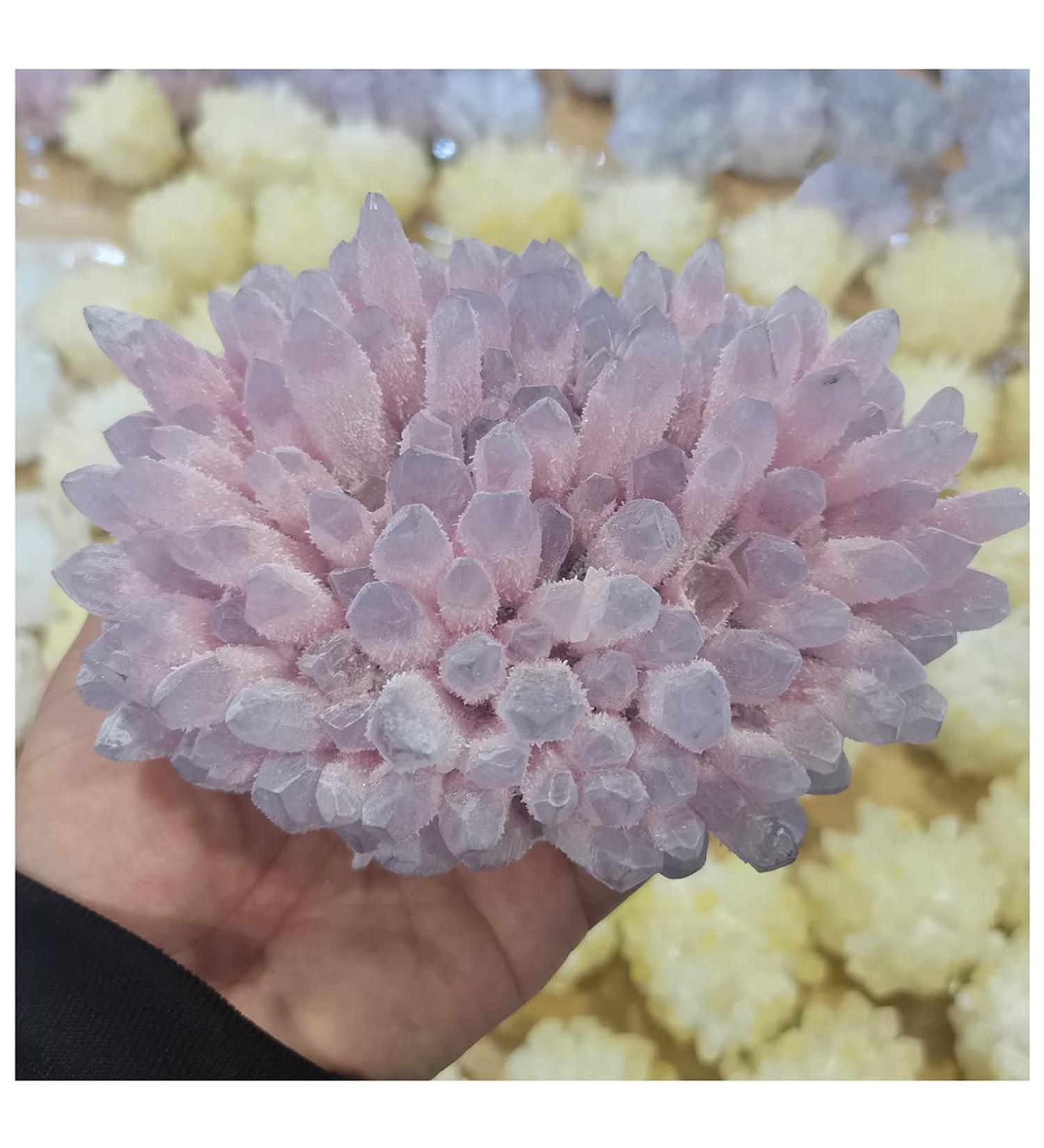 Natural Crystal Rough Natural Pink Crystal Cluster Pink Quartz Cluster Pink Raw Stones Specimen Home Decoration 1pcs Decoration (Size : 500-600g) - Buy Online on GoSupps.com