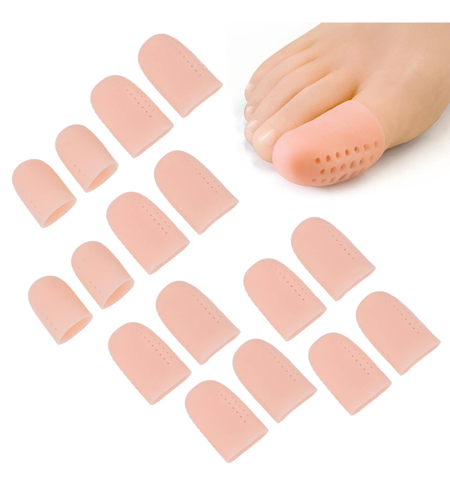 Toe Cushion Hose - 8 Pairs of Angrek Toe Caps for Big Toe Pain Relief & Friction Protection | Ideal for Chicken Eye Bubbles - Buy Online on GoSupps.com