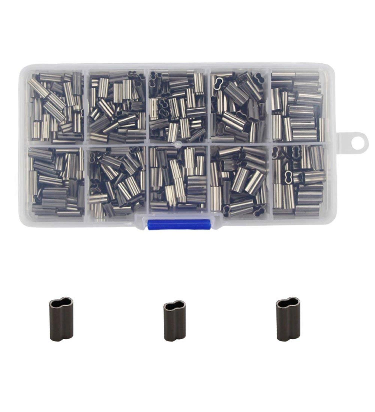 Double Barrel Crimp Sleeve Kit - Copper Fishing Line Tube Connectors (150/210/300 Pack) in 3 Sizes - Buy Online on GoSupps.com