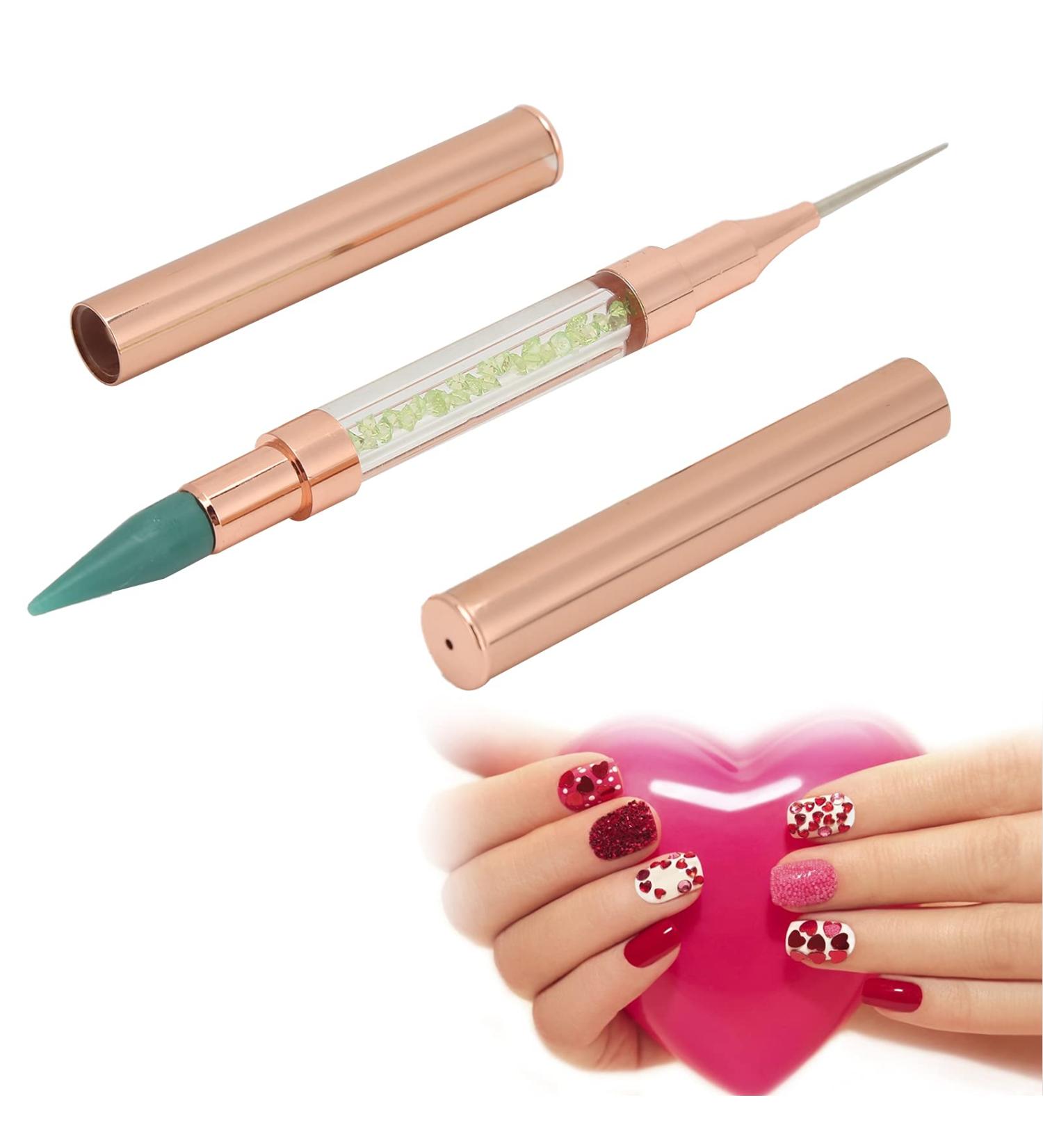 Double-Sided Dotting Pen for Nail Art - Rhinestone Picker & DIY Decoration (Green) | International Shipping Available - Buy Online on GoSupps.com