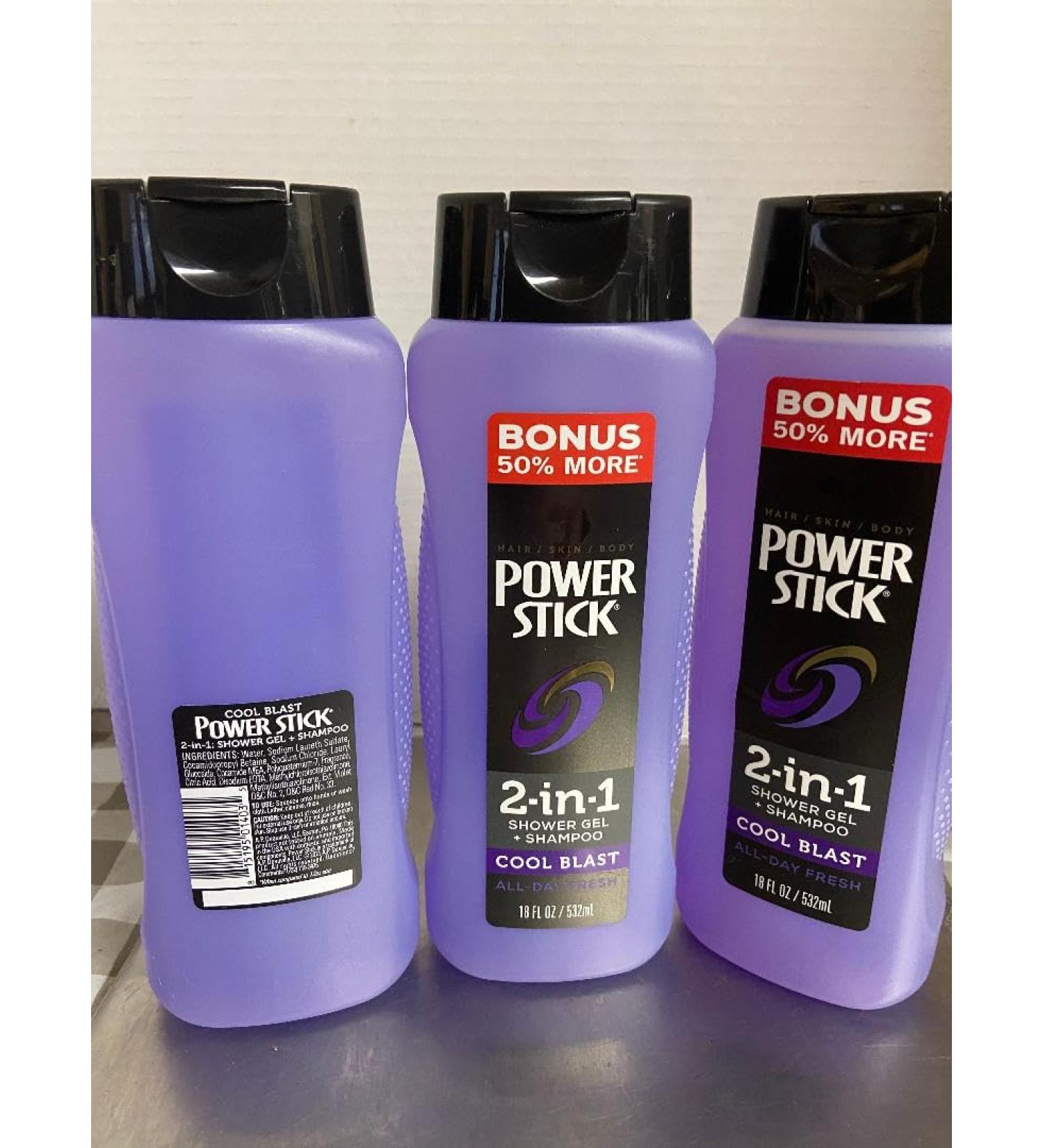 2 in 1 Shower Gel + Shampoo Cool Blast (3 EA 18 oz)