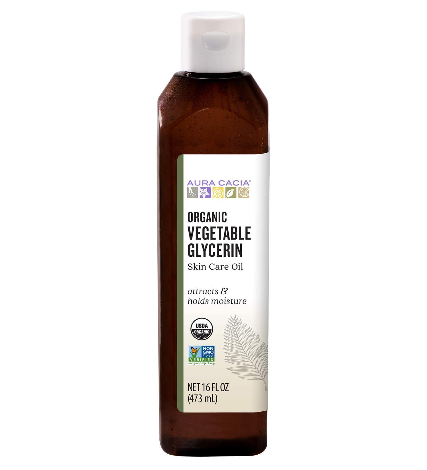 Aura Cacia Organic Vegetable Glycerin Skin Care Oil - 16 fl. oz | Certified Pure Moisturizer - Buy Online on GoSupps.com