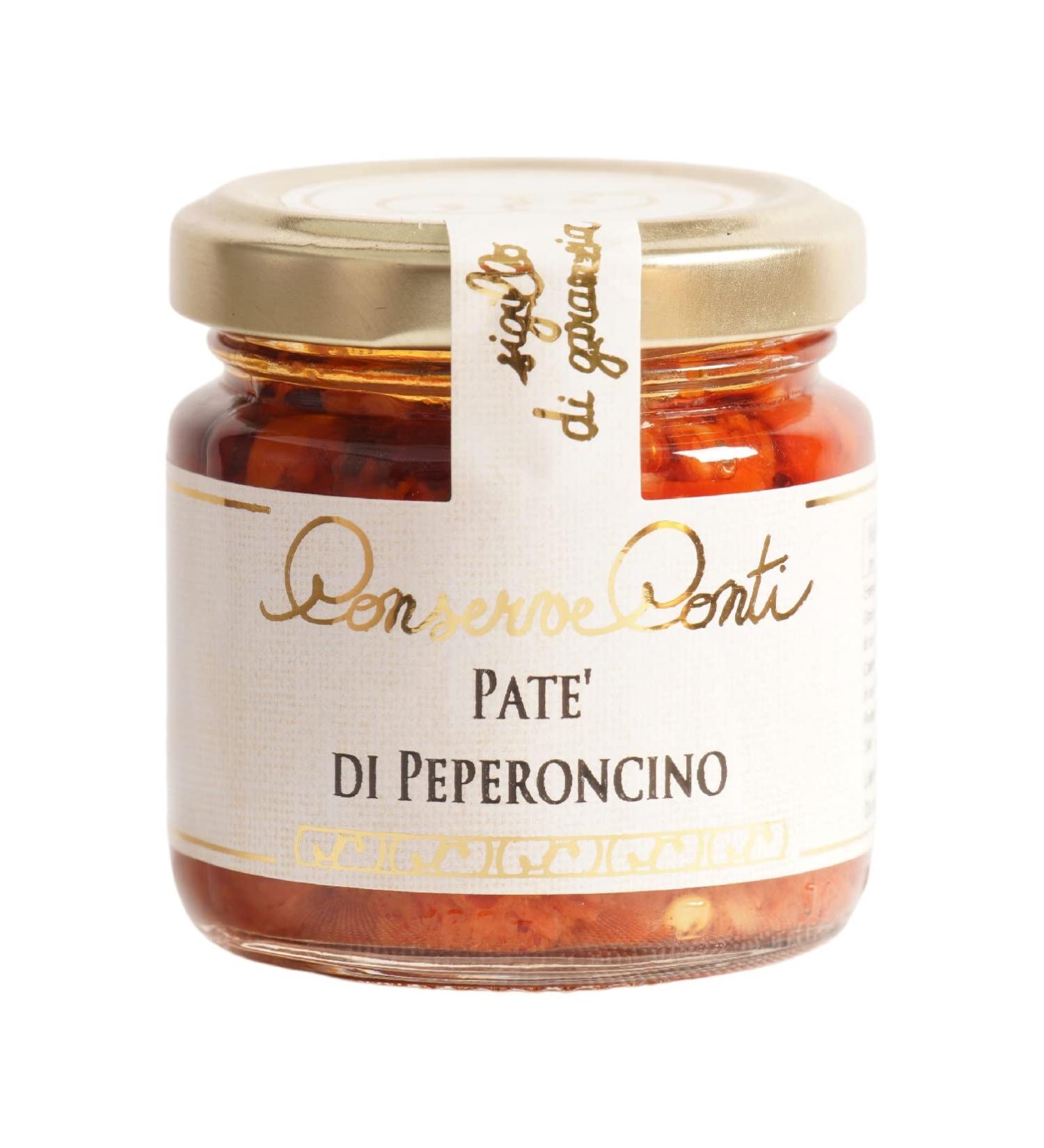 Canned Conti Extra Virgin Olive Oil Hot Chili Pate | 105ml Jar | Handmade Sicilian - Buy Online on GoSupps.com
