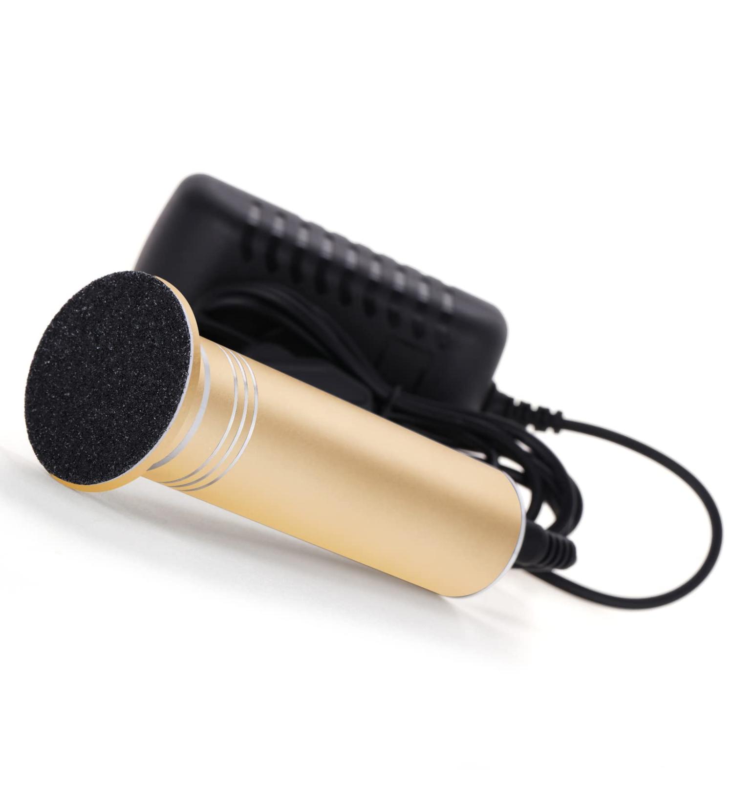 Professional Adjustable Speed Electrical Corneal Remover - Gold Foot Care Tool with 60s Replacement Pad for Smooth Feet - Buy Online on GoSupps.com