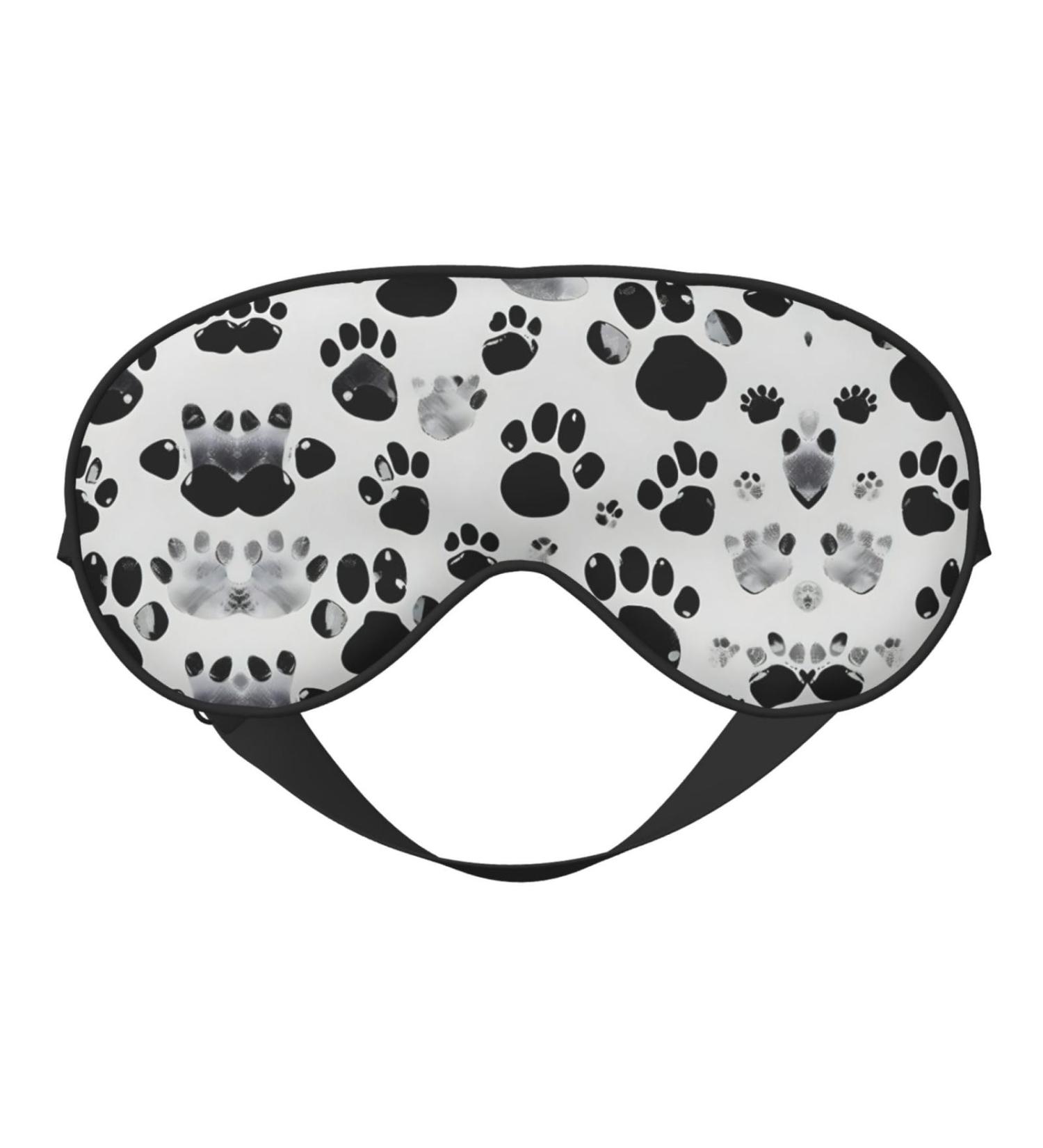 SSIMOO Dog Paw Pattern Eye Mask - Double-Sided Soft & Light Blocking for Better Sleep | International Shipping Available - Buy Online on GoSupps.com