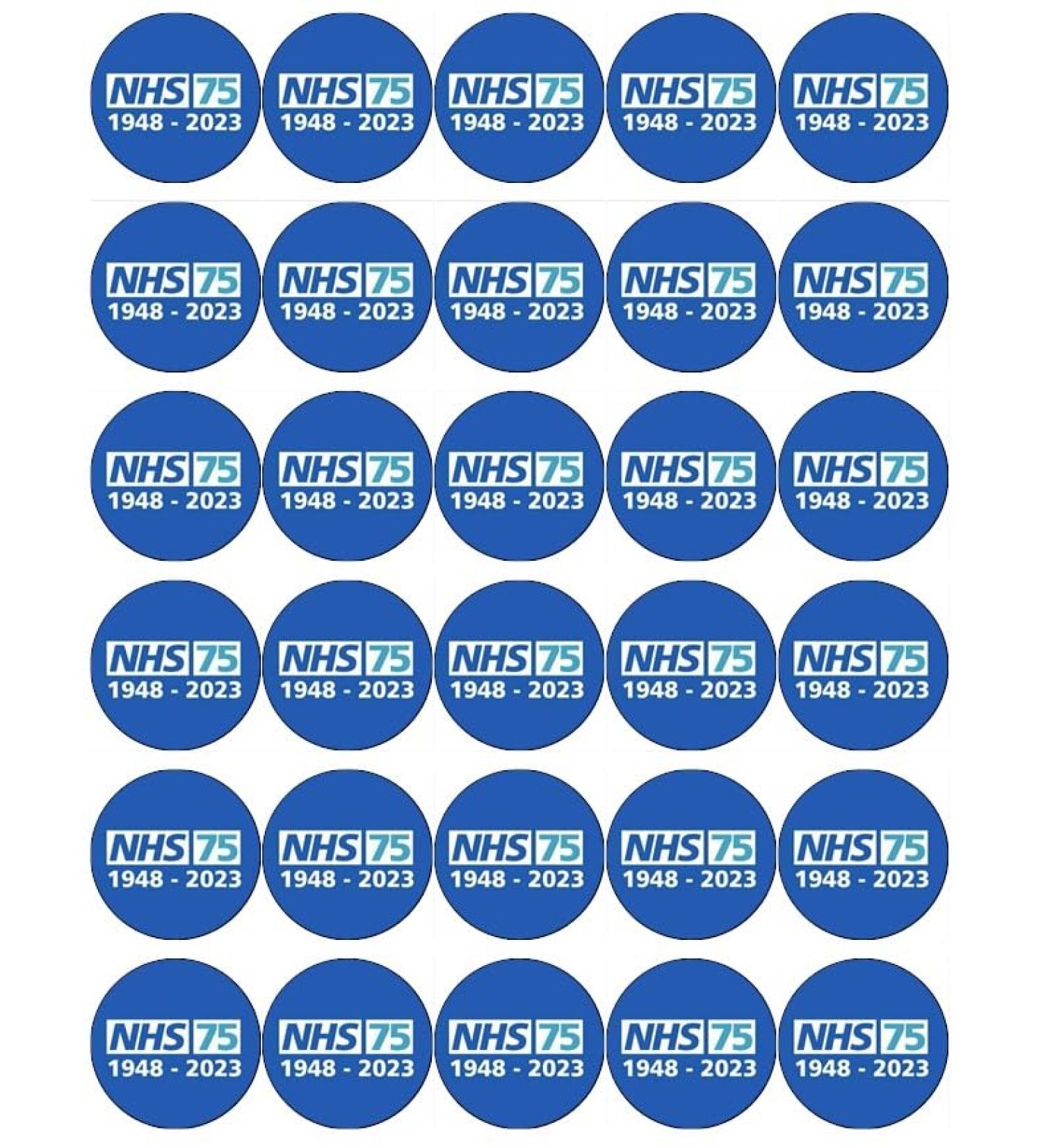 30 NHS 75th Anniversary Hospital Cupcake Toppers Edible Wafer Paper Fairy Cake Toppers Birthday Cake Decorations