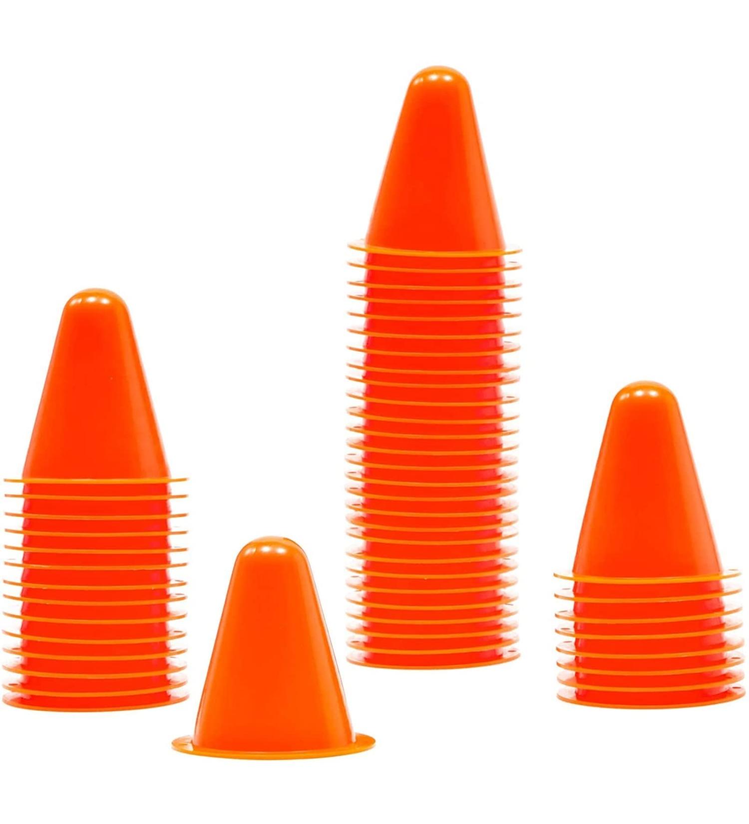 Juvale 50 Pack Mini Orange Cones for Classroom & Sports Training - 3 inch Traffic Cones for Soccer, Basketball, Football - Indoor & Outdoor Agility Equipment - Buy Online on GoSupps.com