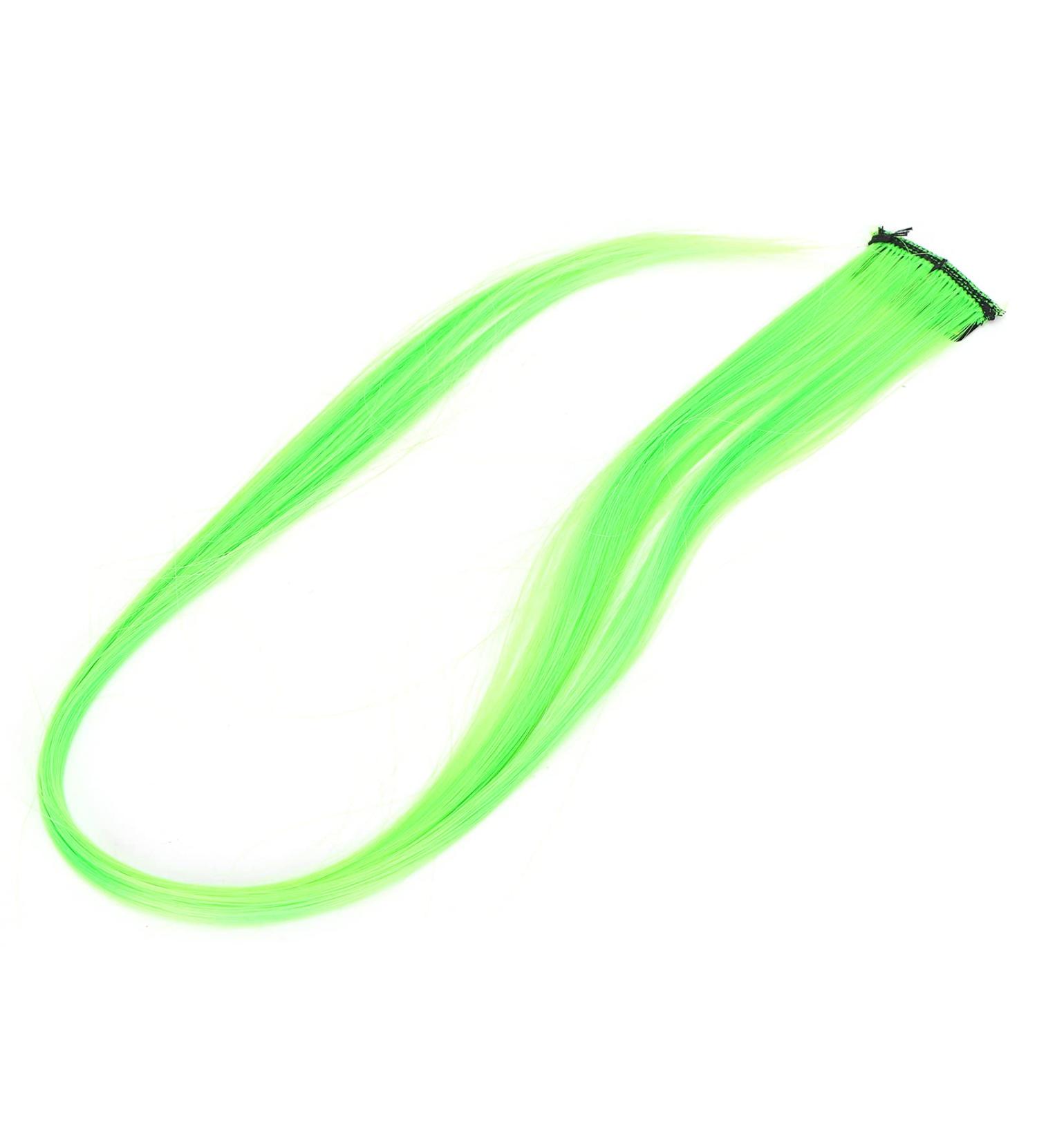 Bright Color Straight Hairpiece Clip for Hair Extension About 55cm Length High Temperature Synthetic Suitable Daily Use (Fluorescent Green) - Buy Online on GoSupps.com