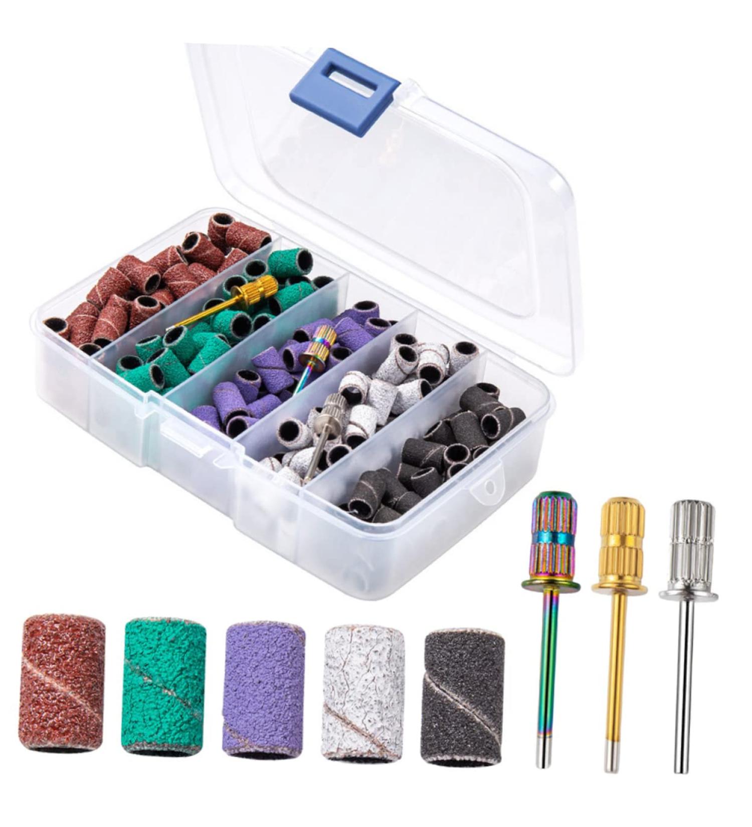 PLAFOPE 1 Set Nail Polish Set Nail Grinding Sanding Bits for Nail Drill Nail Tools Nail Polishing Band Sanding Bands for Nail Mandrel Bit for Nails Nail Bits Manicure Polishing Tape Alloy - Buy Online on GoSupps.com