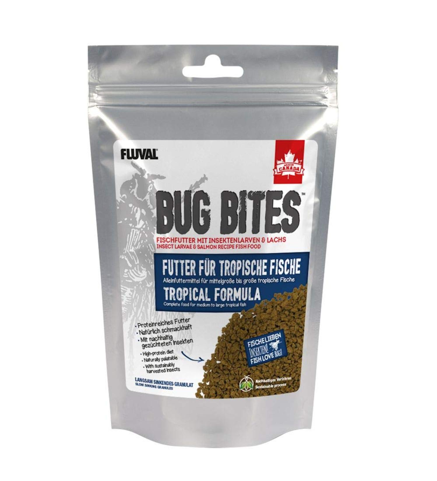 Fluval BUG BIGES FISS FUST - Insect Larvae Granules for Tropical Fish | Slow-Falling 125g Pack (1.4-2.0mm) - International Shipping Available - Buy Online on GoSupps.com
