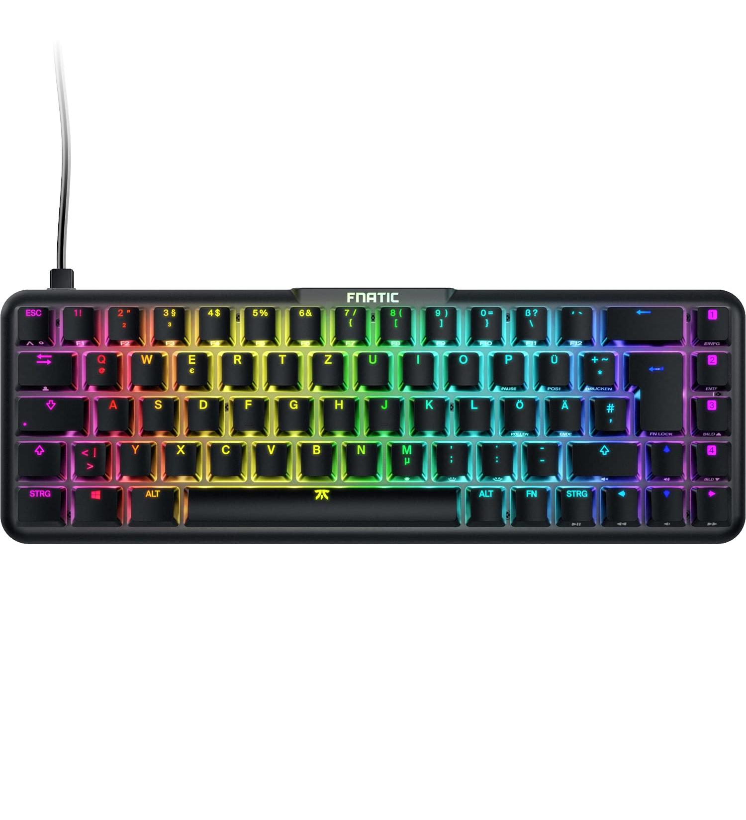 Fnatic Gear Streak65 | Compact Mechanical Gaming Keyboard | LED RGB Backlight | Speed Silver Switch | 65% Layout | DE QWERTZ - Buy Online on GoSupps.com