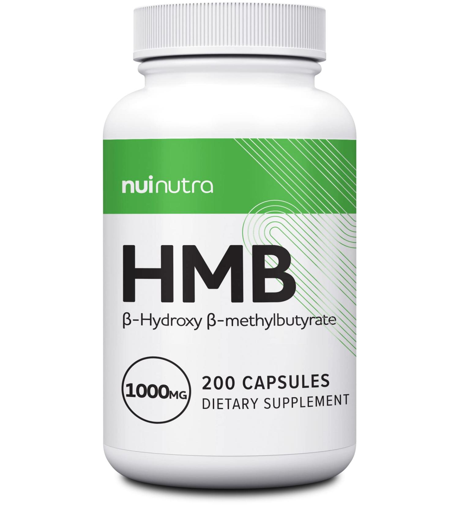 Nui Nutra HMB Supplement 1000mg - Muscle Growth & Recovery Capsules for Men & Women - Buy Online on GoSupps.com