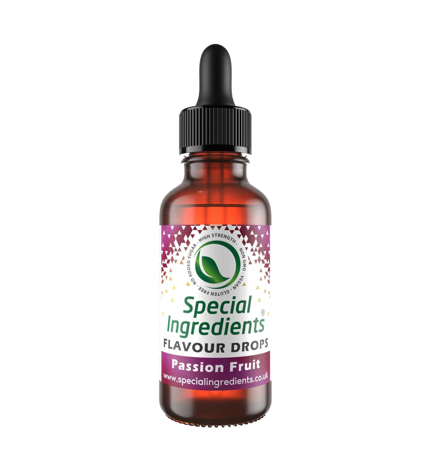 Passion Fruit Flavour Drop 1 Litre - Highly Concentrated Vegan Food Flavouring - Buy Online on GoSupps.com
