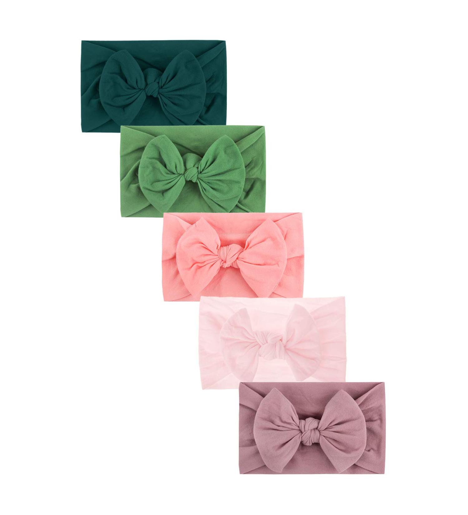 Newborn Baby Girl Headbands - 5pcs-N Baby Essentials for Girls | Soft and Cute Hair Accessories for Toddlers - Buy Online on GoSupps.com