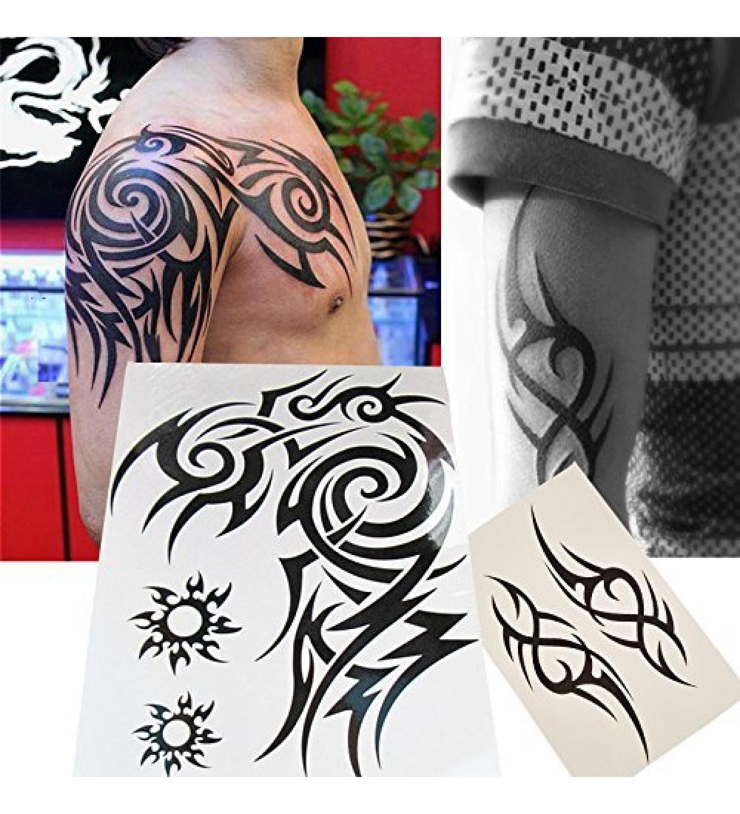 Kotbs Waterproof Tribal Totem Temporary Tattoos Set - 8 Sheets - Buy Online on GoSupps.com