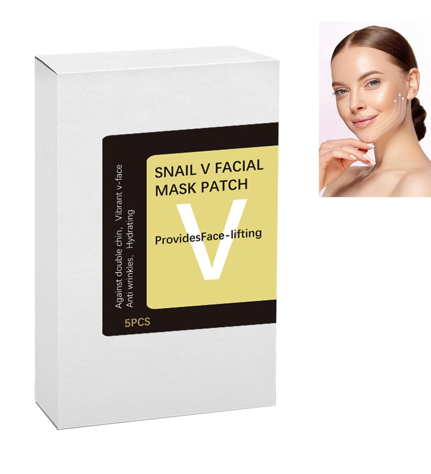 Snail Mucin Face Masks V-shape Facial Moisturizing Firming Mask Double Chin Reducer Collagen Mask Skincare Chin Mask for Skin Firming & Tightening Moisturizing Face Slimmer - Buy Online on GoSupps.com