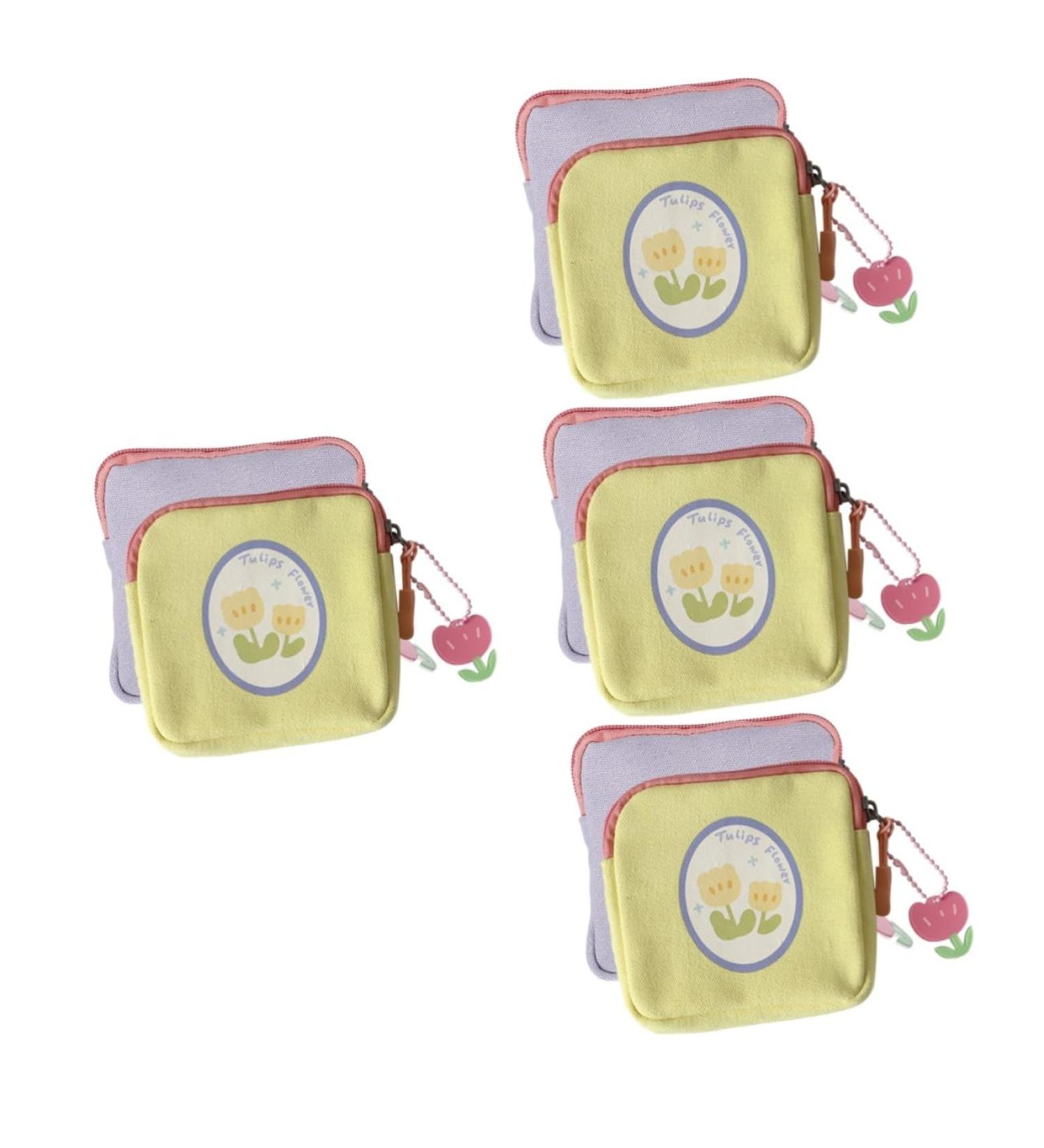 Healeved 8 STK Cotton Storage Bags for Women's Hygiene & Bandage Organizer - Multifunctional Tampon Holder & Money Exchange Tote - Color-Sorted 15.5x15.5cm - Perfect for Students & Bed Linen - Buy Online on GoSupps.com