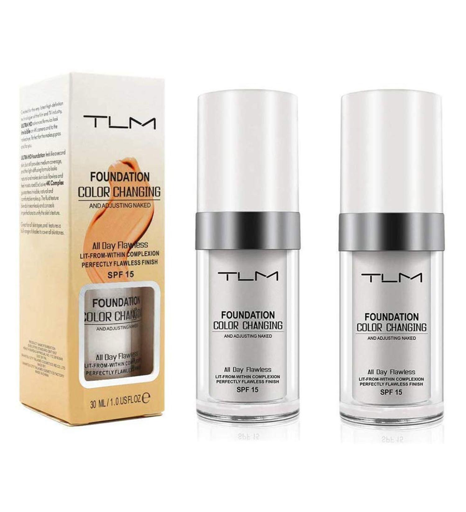 30ml TLM Colour Changing Foundation Concealer - 2 Pack Makeup Base for Flawless Warm Skin Tone Coverage - Buy Online on GoSupps.com