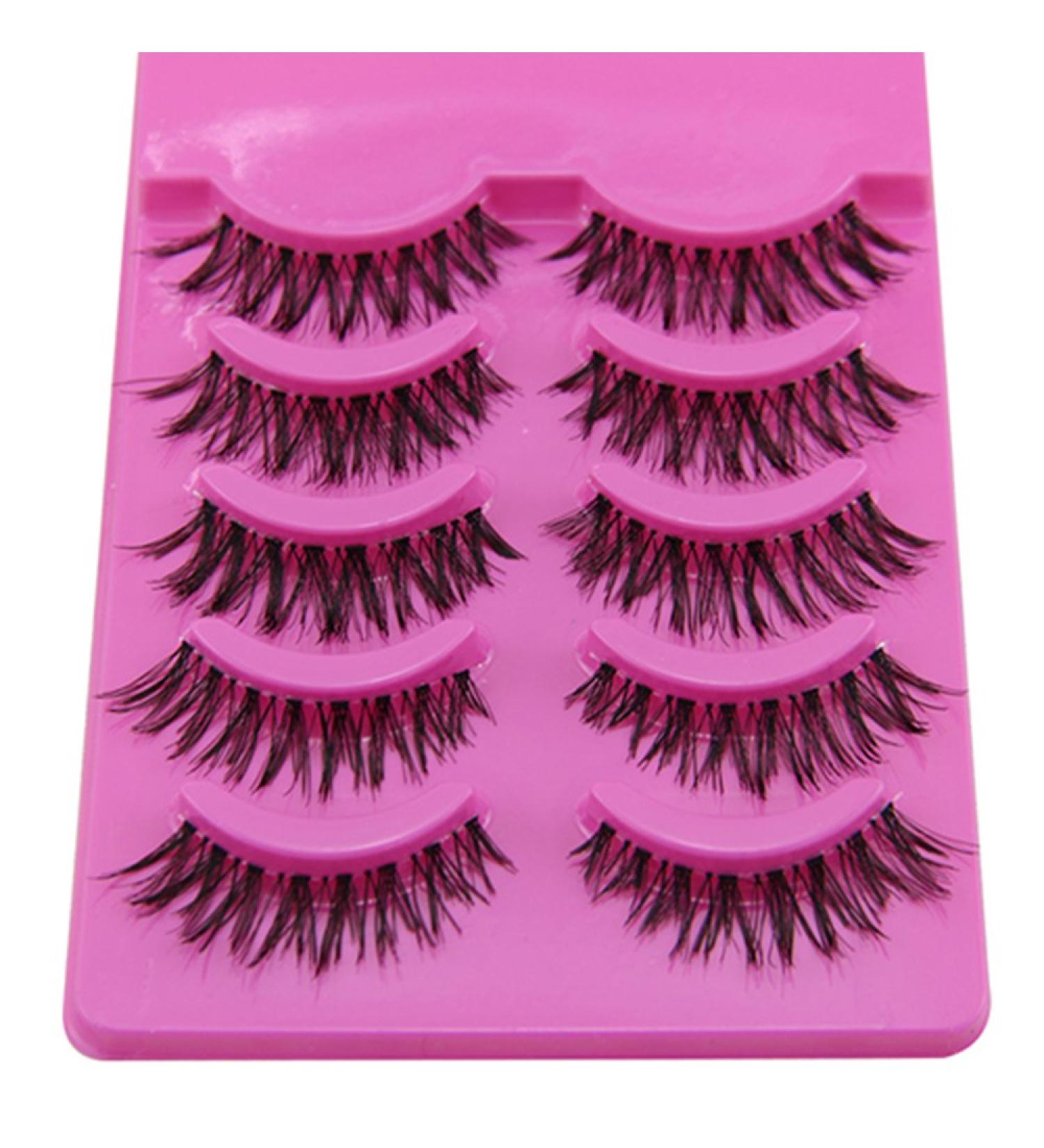 Bluelans 5 Pairs Messy Cross Fake Eyelashes High-Quality False Eyelash Extensions for Stunning Makeup | International Shipping Available - Buy Online on GoSupps.com