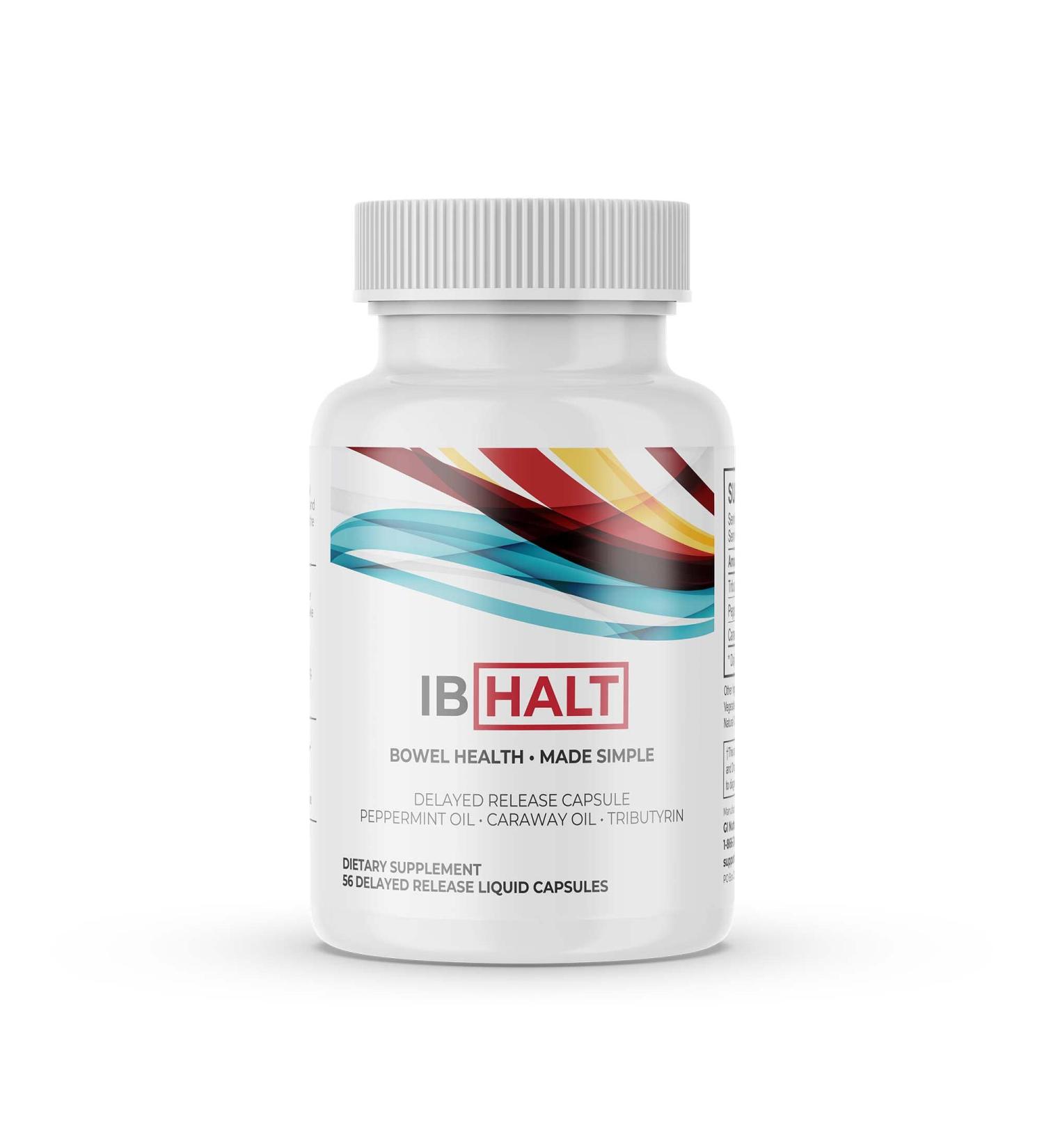 IBHALT Digestive Support Supplement - Peppermint Oil, Caraway Oil & Tributyrin - Buy Online on GoSupps.com