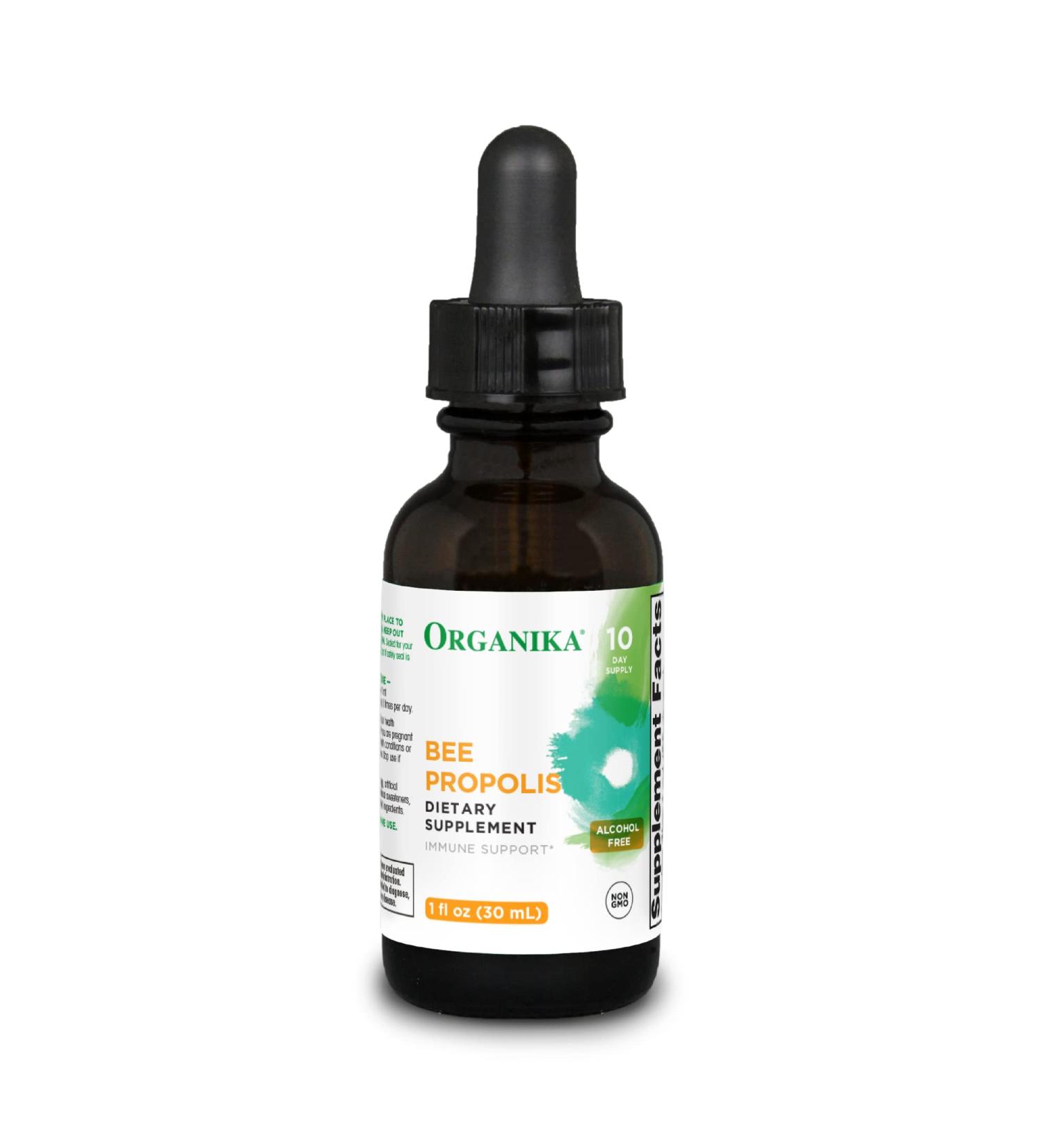 Organika Bee Propolis Liquid 30ml - Natural Immune Support & Sore Throat Relief | Antioxidant Supplement, Gluten-Free, Alcohol-Free - 1 Fl Oz - Buy Online on GoSupps.com