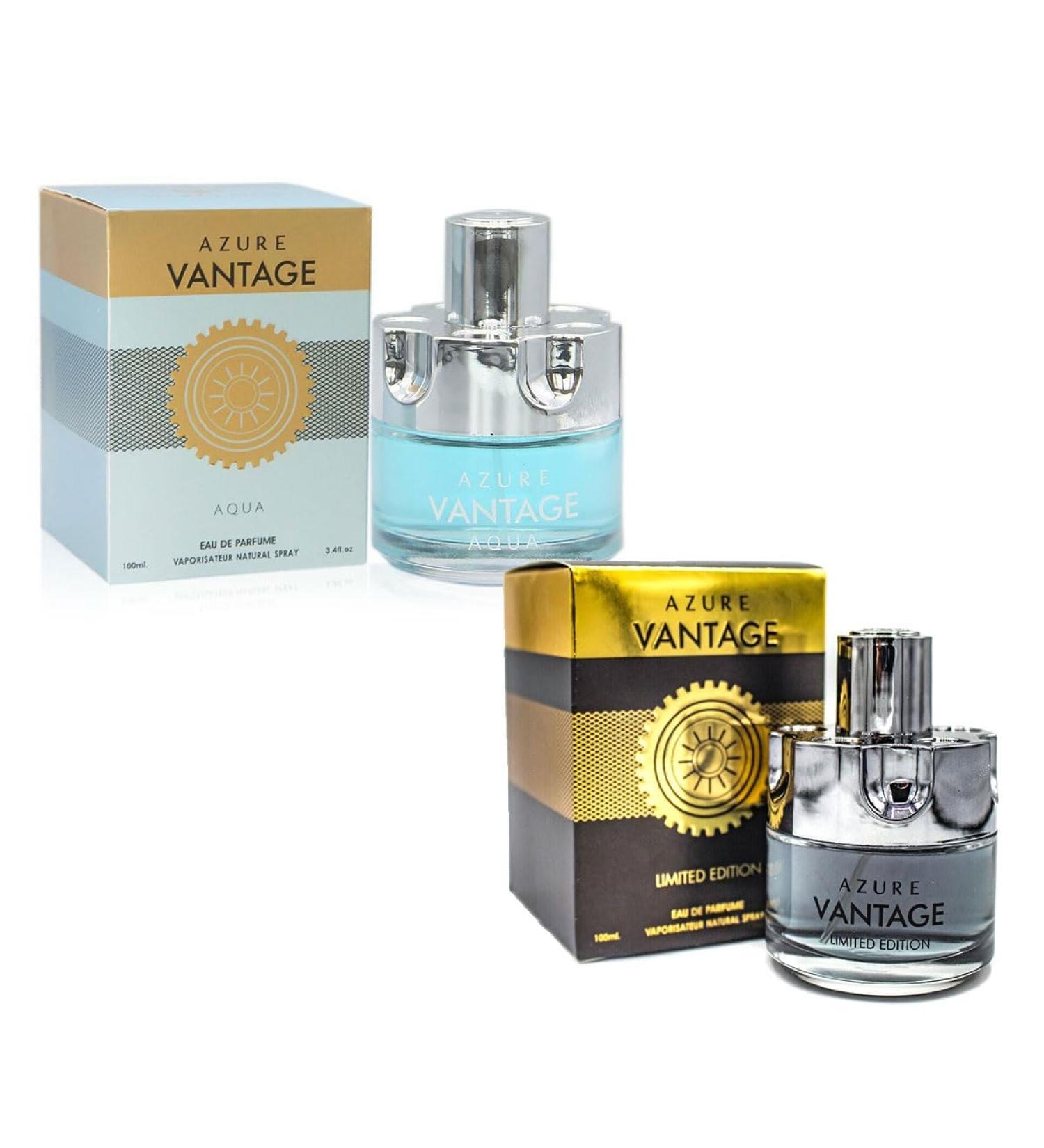 CEROD Secret Plus Azure Vantage Aqua and Azure Vantage Limited Edition Kit Cologne for Men/Eau de Parfum Natural Spray Vaporizateur 3.4 oz 100 ml / FL2106 FL2113 PMS-6059-KIT - Buy Online on GoSupps.com
