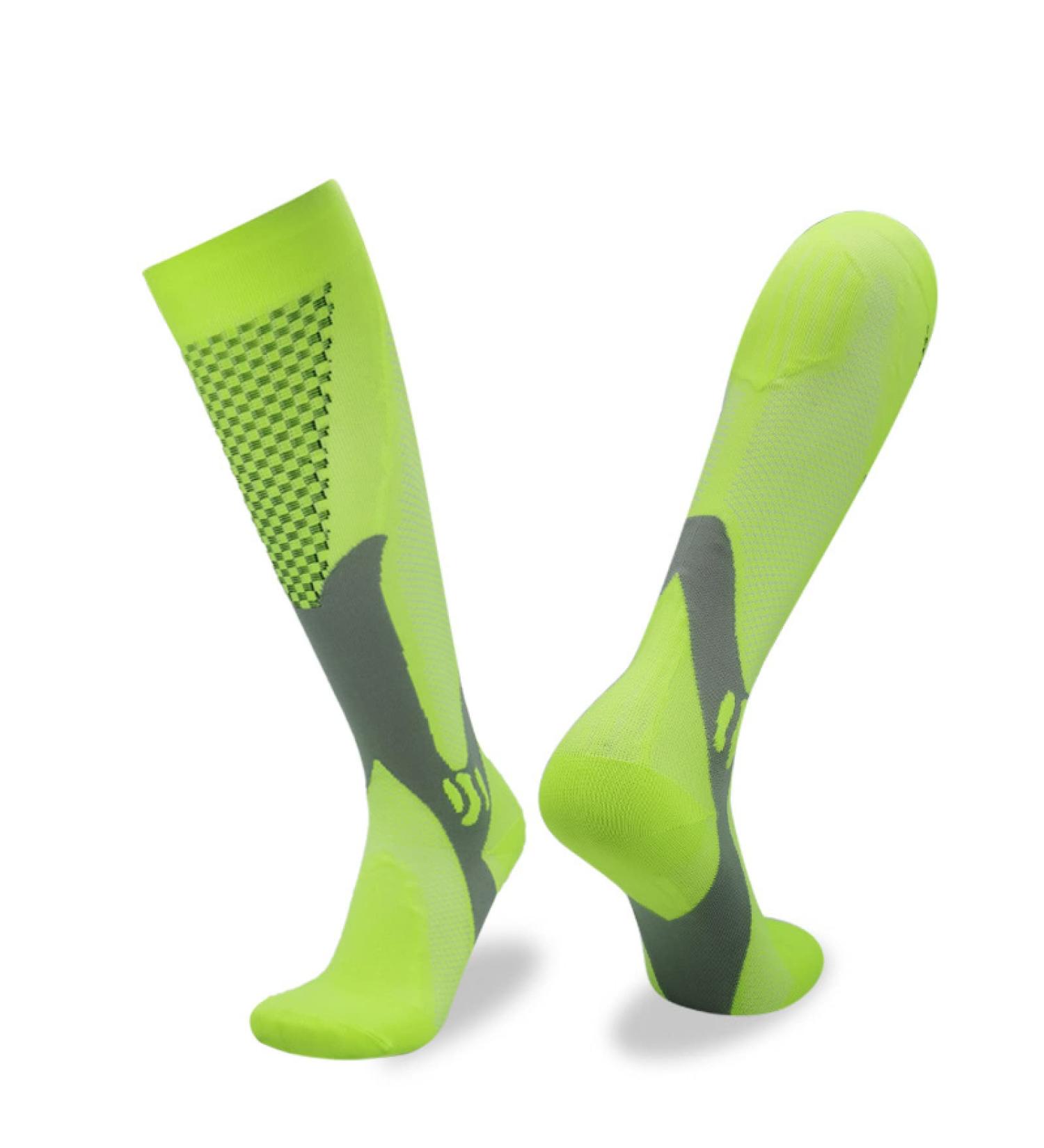 DOCEN Running Compression Socks Green/3 Pairs One Size_20-79mmHg - Circulatory Support Socks One Size Green/3 Pairs