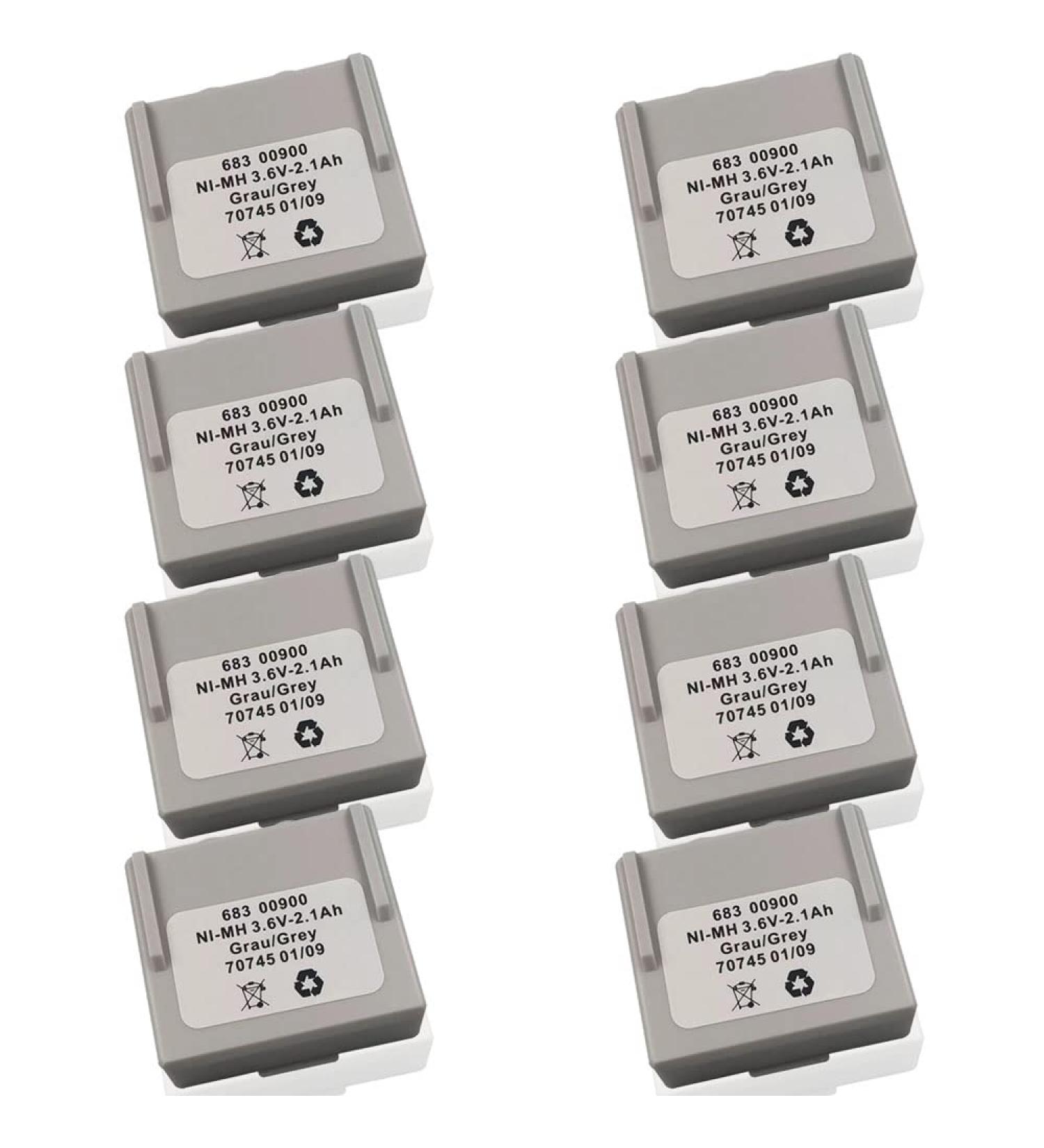 Pack of 8 - 3.6V 68300900 2100mAh Rechargeable Ni-MH Battery for Crane Remote Control - International Shipping Available - Buy Online on GoSupps.com