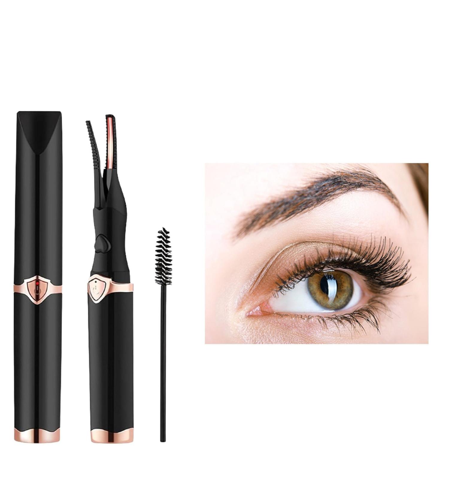 Nuvaia Heated Eyelash Curler - Mini Portable Electric Eyelash Curling Tool | USB Rechargeable for Women - Tinkerblush - Buy Online on GoSupps.com