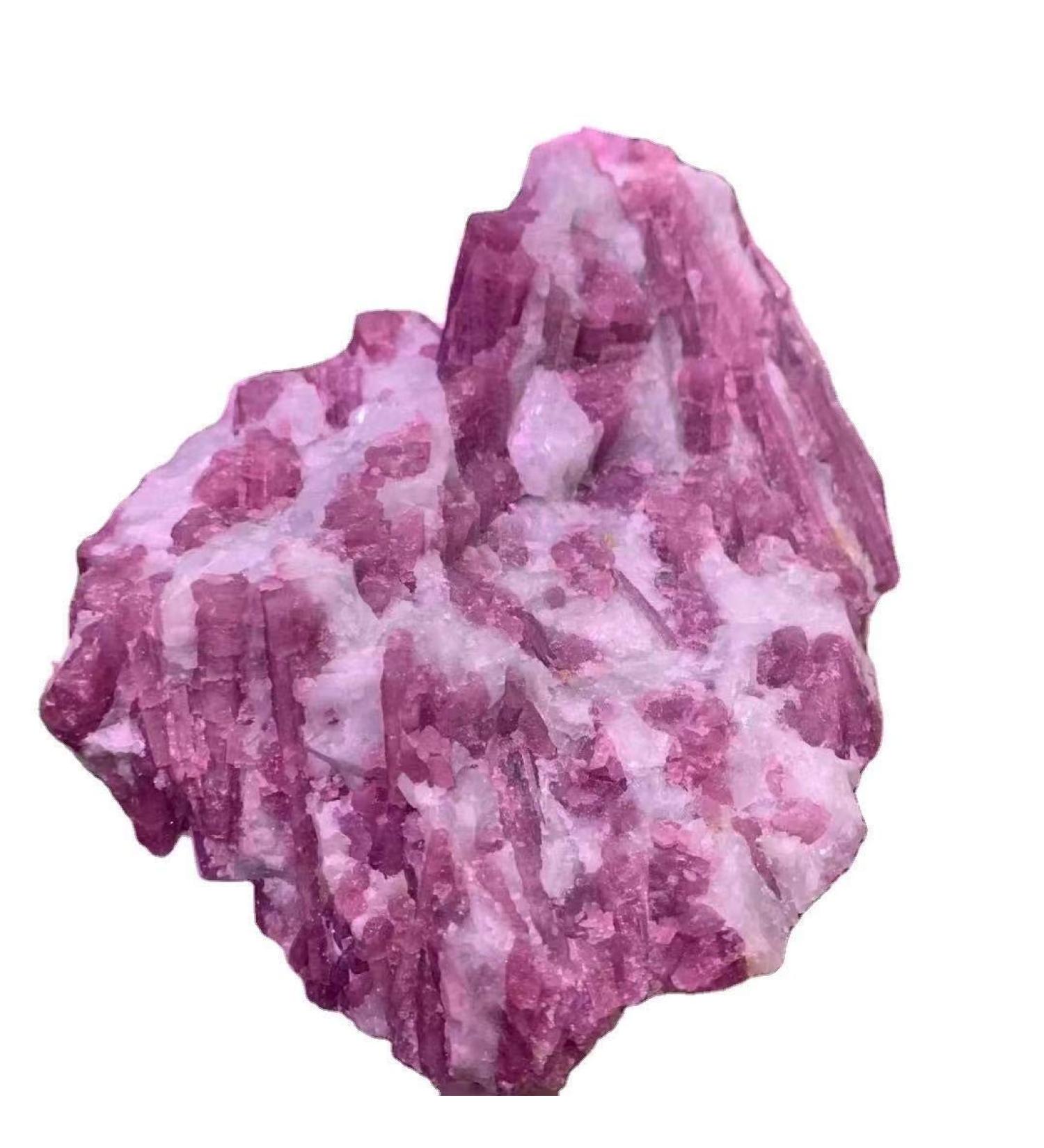 1pc 400g-500g Natural Rough Pink Plum Blossom Tourmaline Crystal Quartz Stone Obelisk - Buy Online on GoSupps.com