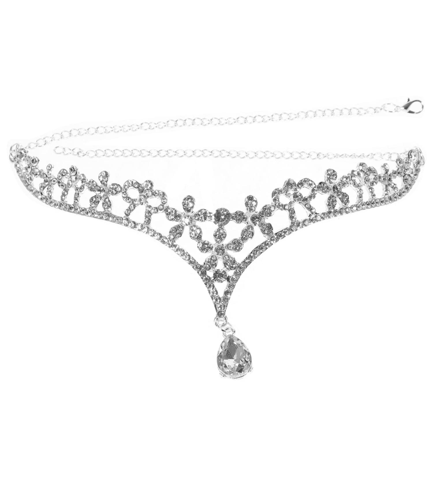 Lurrose Bridal Head Chain | Silver Forehead Headband Jewelry for Wedding Hair Accessories - Buy Online on GoSupps.com