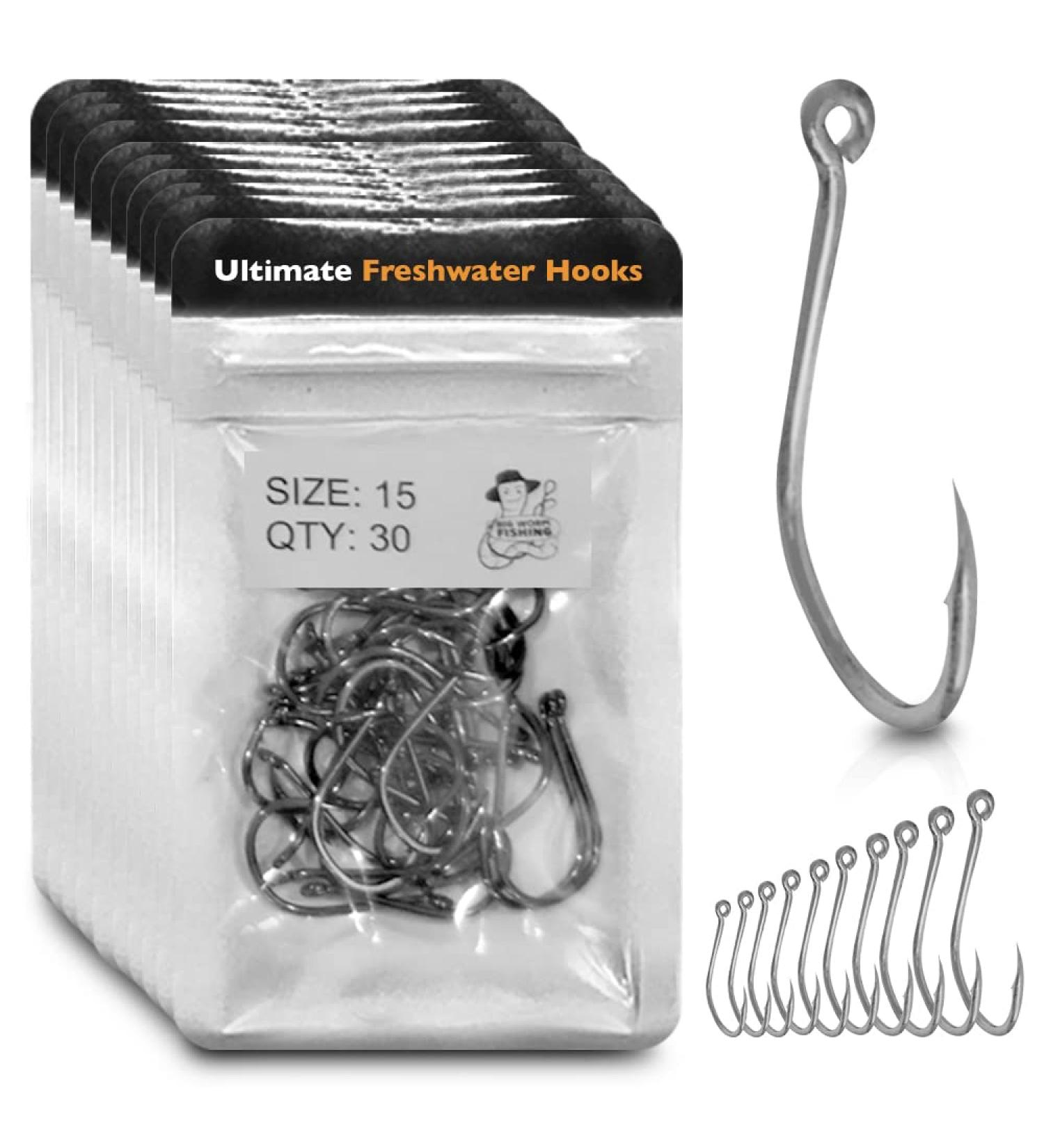 Fishing Hooks Assortment for Freshwater - Small Panfish, Bass, Trout, Bluegill - Ideal for Bass Fishing - Buy Online on GoSupps.com