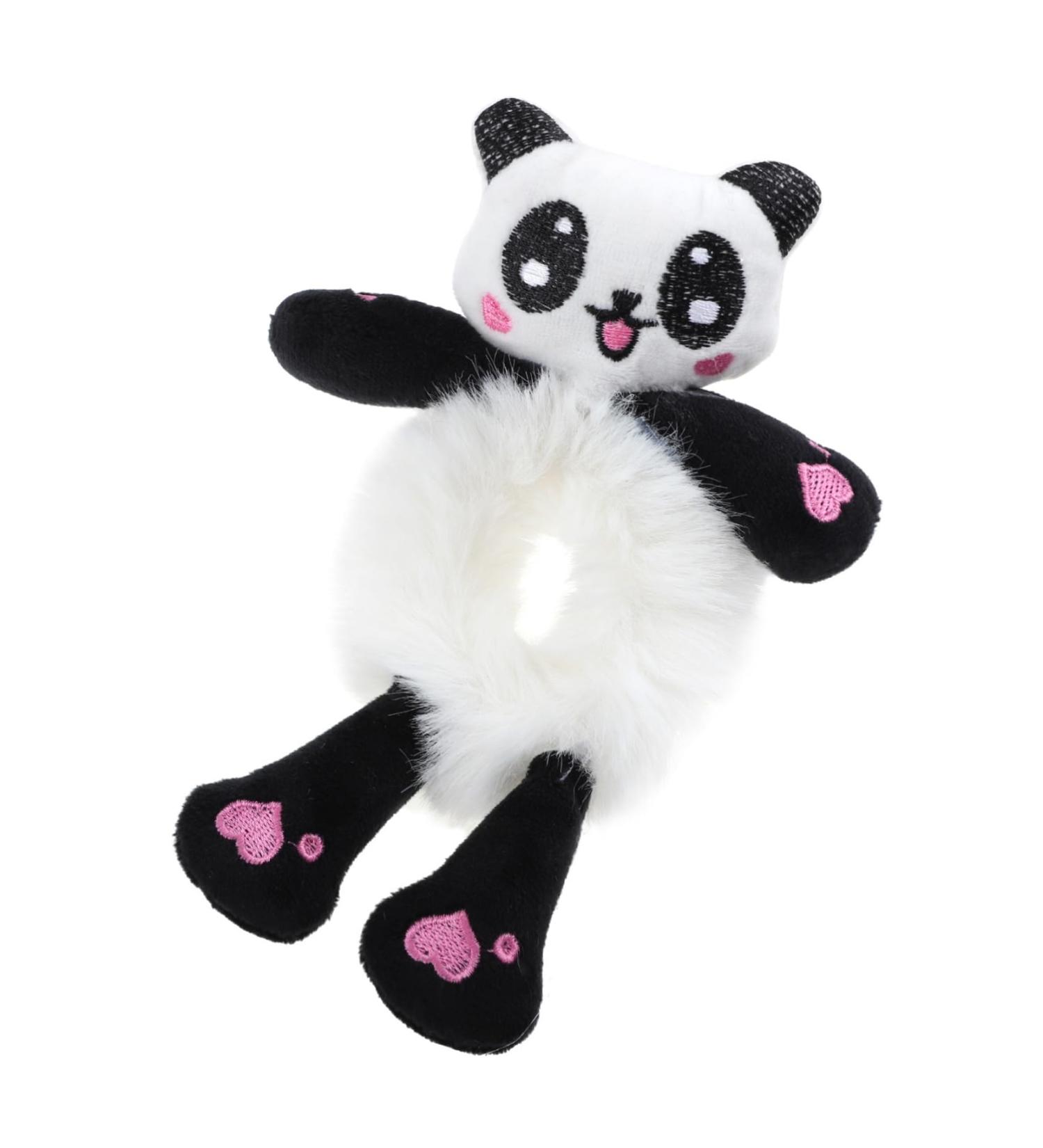 minkissy Giant Panda Head Rope Elastic Hair Band Tie Hair Elastics Black Tiara Scrunchies Hair Rubber Hair Accessories for Women Headband Hair Accessory for Women Miss Cute Ponytail Fabric - Buy Online on GoSupps.com