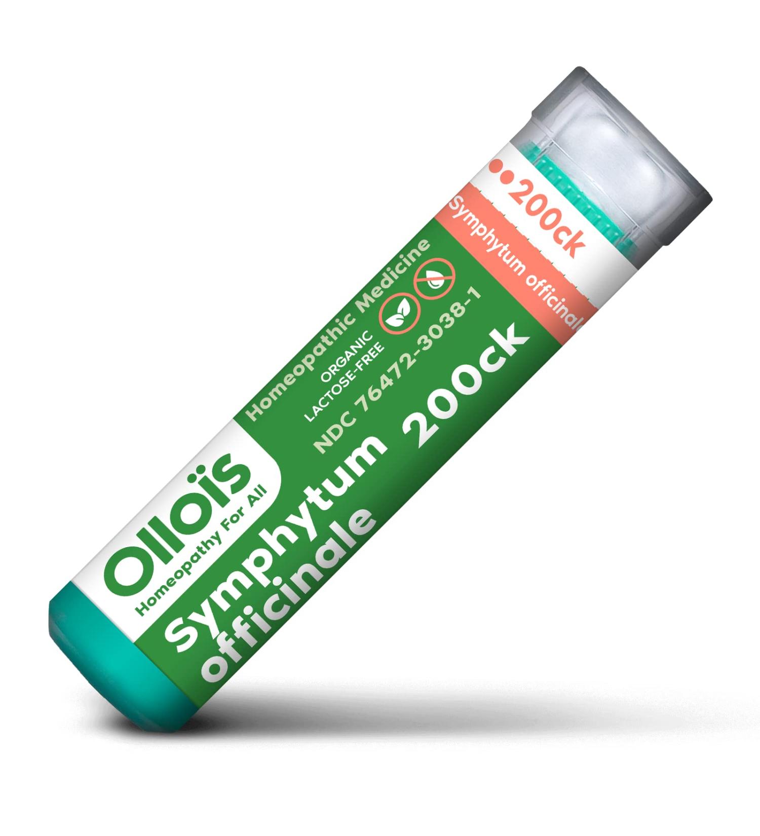 OLLOIS Symphytum Officinale 200ck Organic Homeopathic Medicine 80 Pellets - Lactose-Free Formula | 80 Count - Buy Online on GoSupps.com