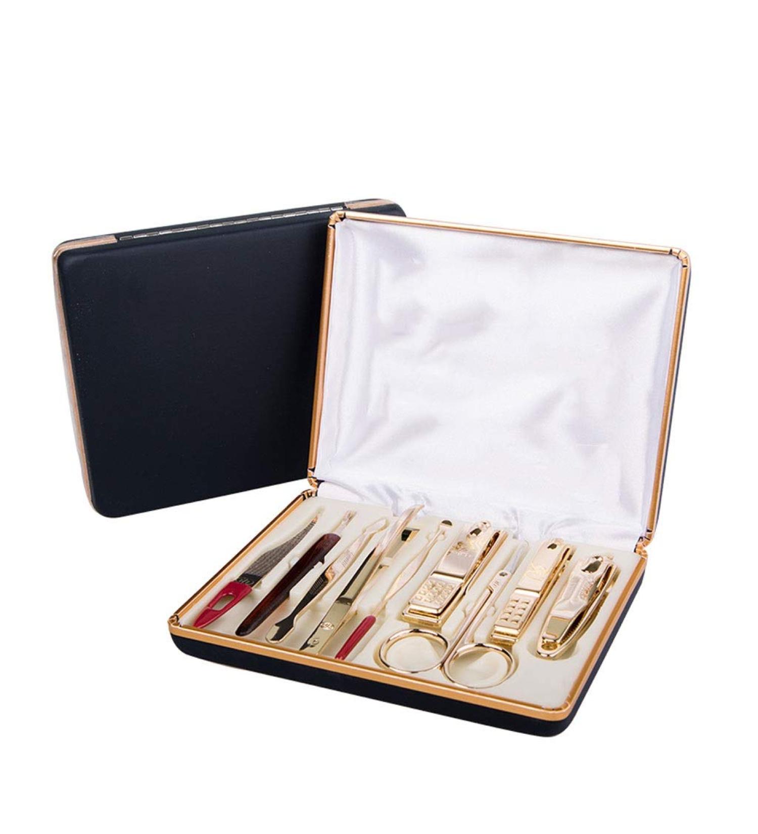 Nail Sets Nail Care Golden Stainless Steel Set Adult Oblique Scissors Nail File Beauty Scissors Travel Beauty Care Tool 9 Sets - Buy Online on GoSupps.com