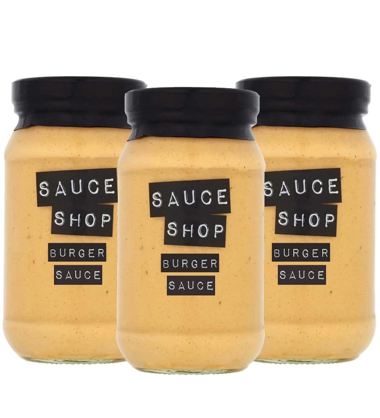 Sauce Shop - Burger Sauce pack of 3 - Award Winning Vegetarian-Friendly - 3x 250g Glass Jars
