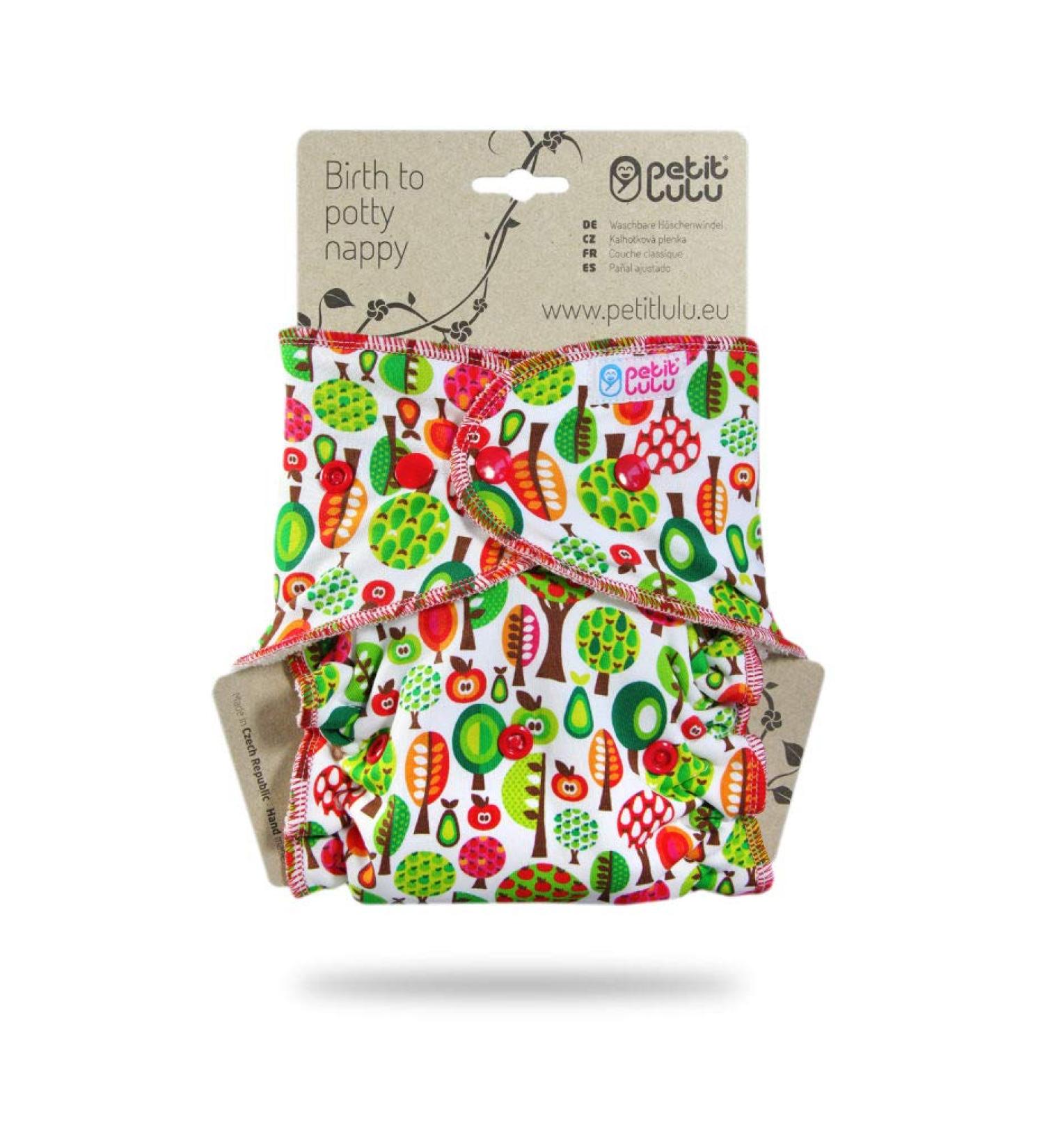 Petit Lulu One Size Diaper (5-16 kg) Snaps - Orchard | Eco-Friendly & Comfortable Cloth Diaper for All Babies - Worldwide Shipping - Buy Online on GoSupps.com