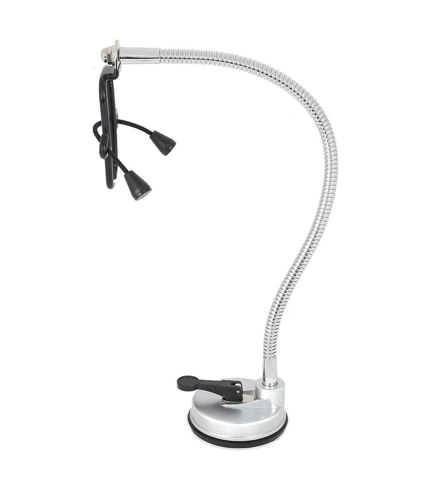 Hair Dryer Stand Holder - Stainless 360 Rotating Suction Holder for Glass Surfaces | Hands-Free Blow Dryer Stand - Buy Online on GoSupps.com