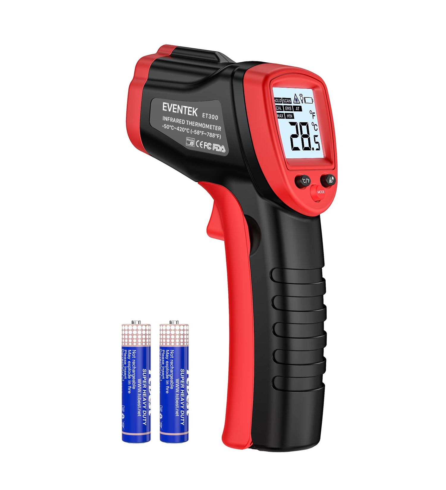 Eventk IR Laser Thermometer - Contactless Digital Temperature Gun -50 C to 420 C (-58 F to 788 F) for Precise Non-Medical Measurements - Buy Online on GoSupps.com